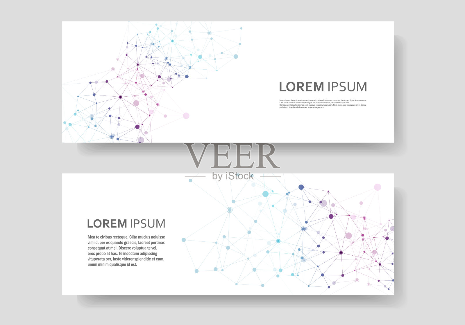 抽象的连接线和点设计模板素材