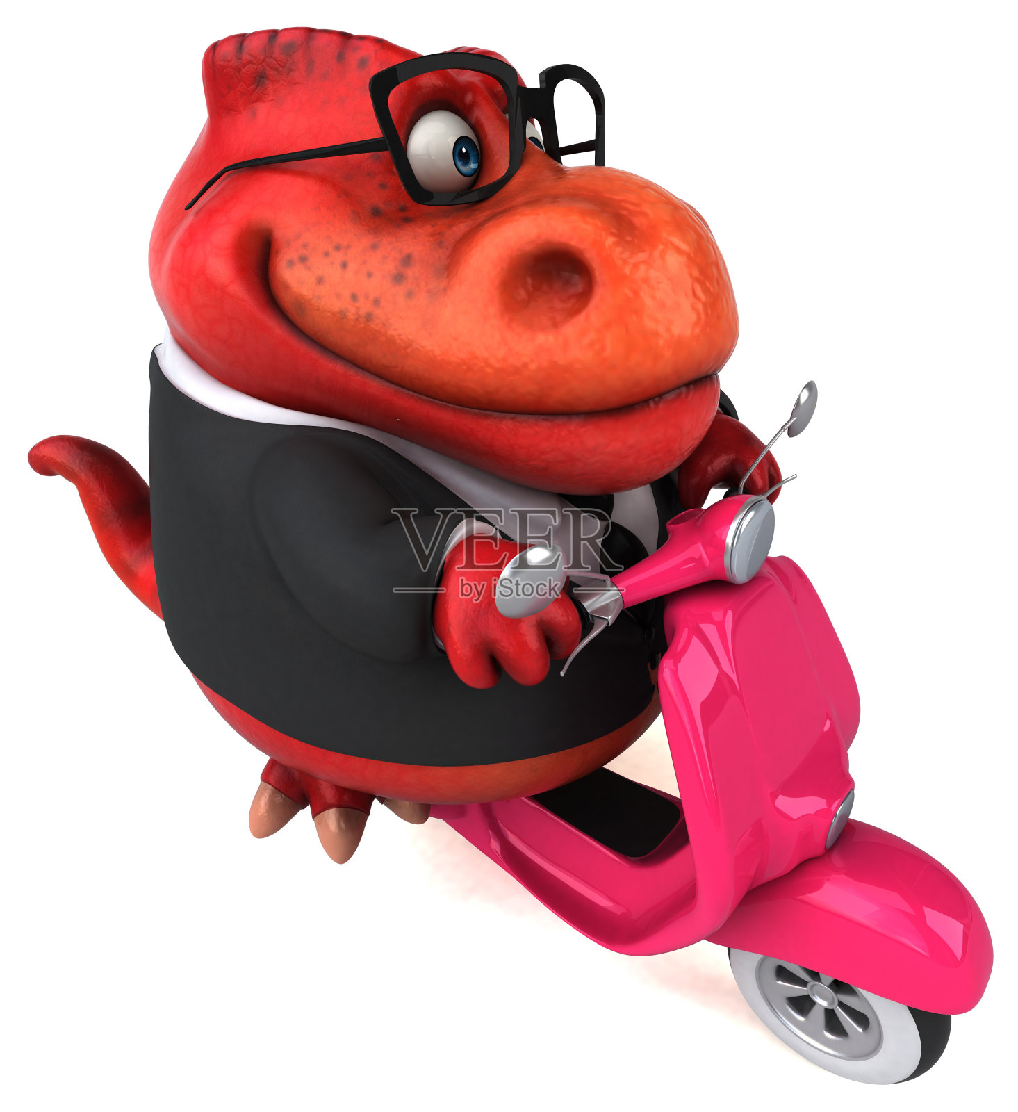 有趣的Trex - 3D插图照片摄影图片