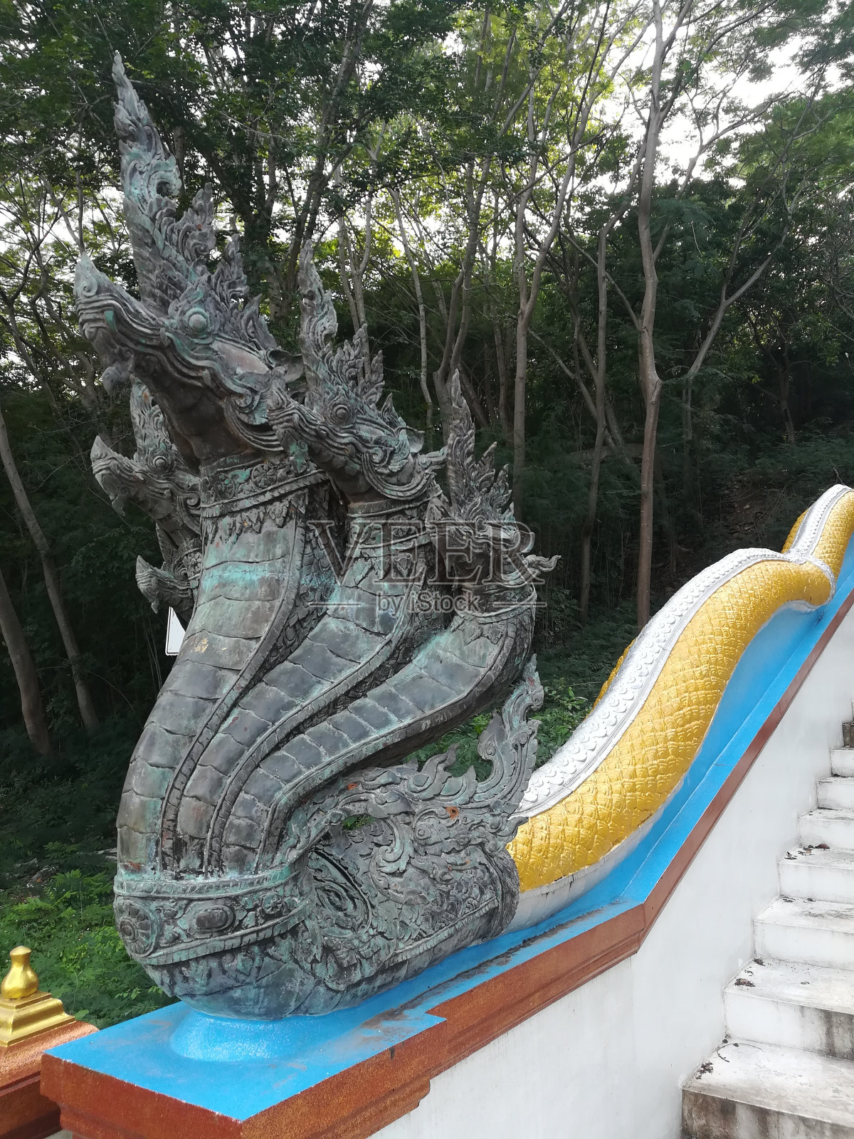 拜佛亭、泰国寺庙造像及历史名胜。照片摄影图片