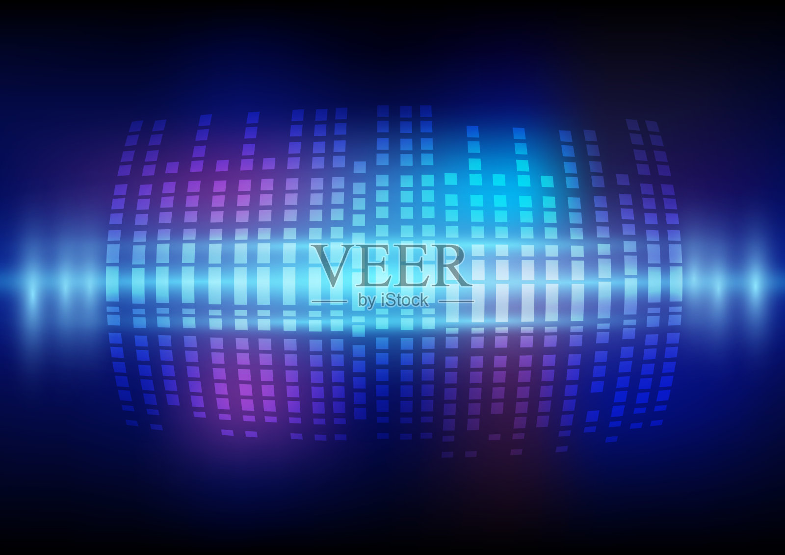 抽象的数字声波和音乐配合灯光效果拍背景插画图片素材