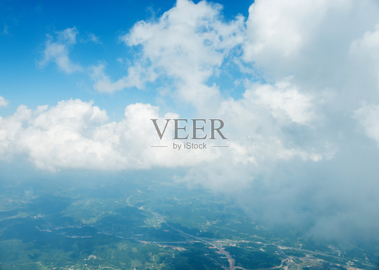 飞机的高角度视图照片摄影图片