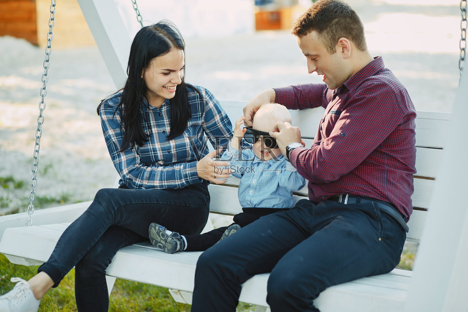 可爱的家庭照片摄影图片