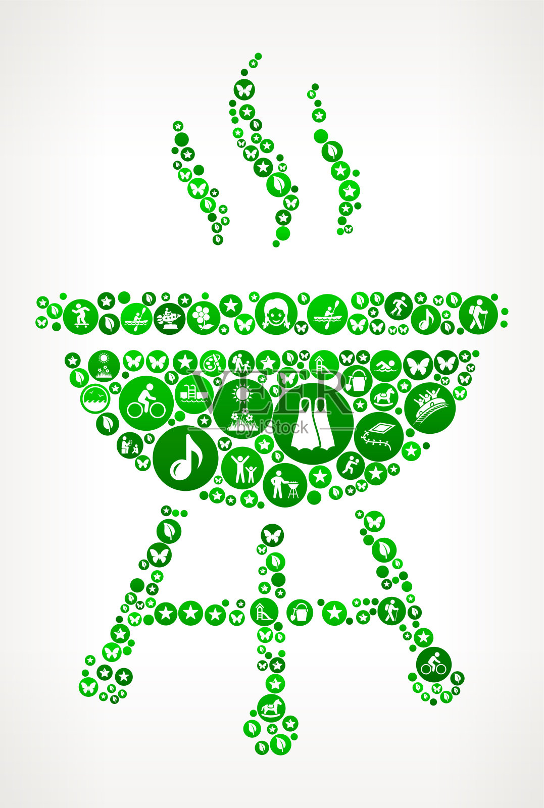 烧烤夏令营乐趣插画图片素材