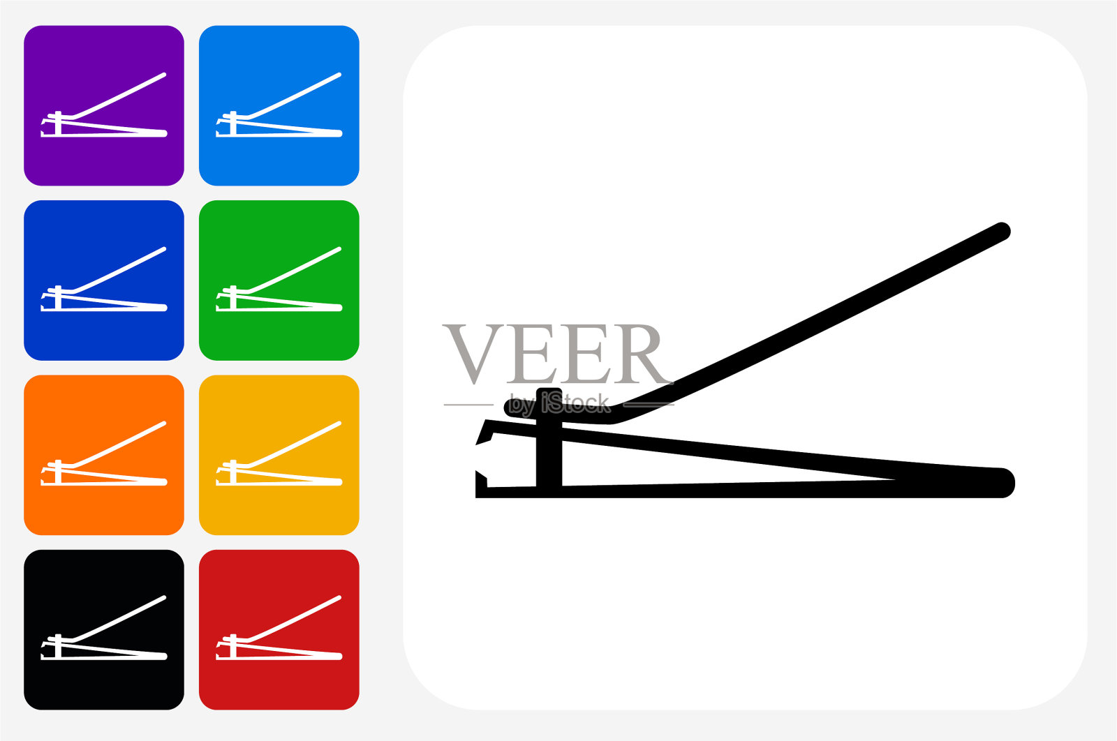 指甲修剪图标方形按钮设置插画图片素材