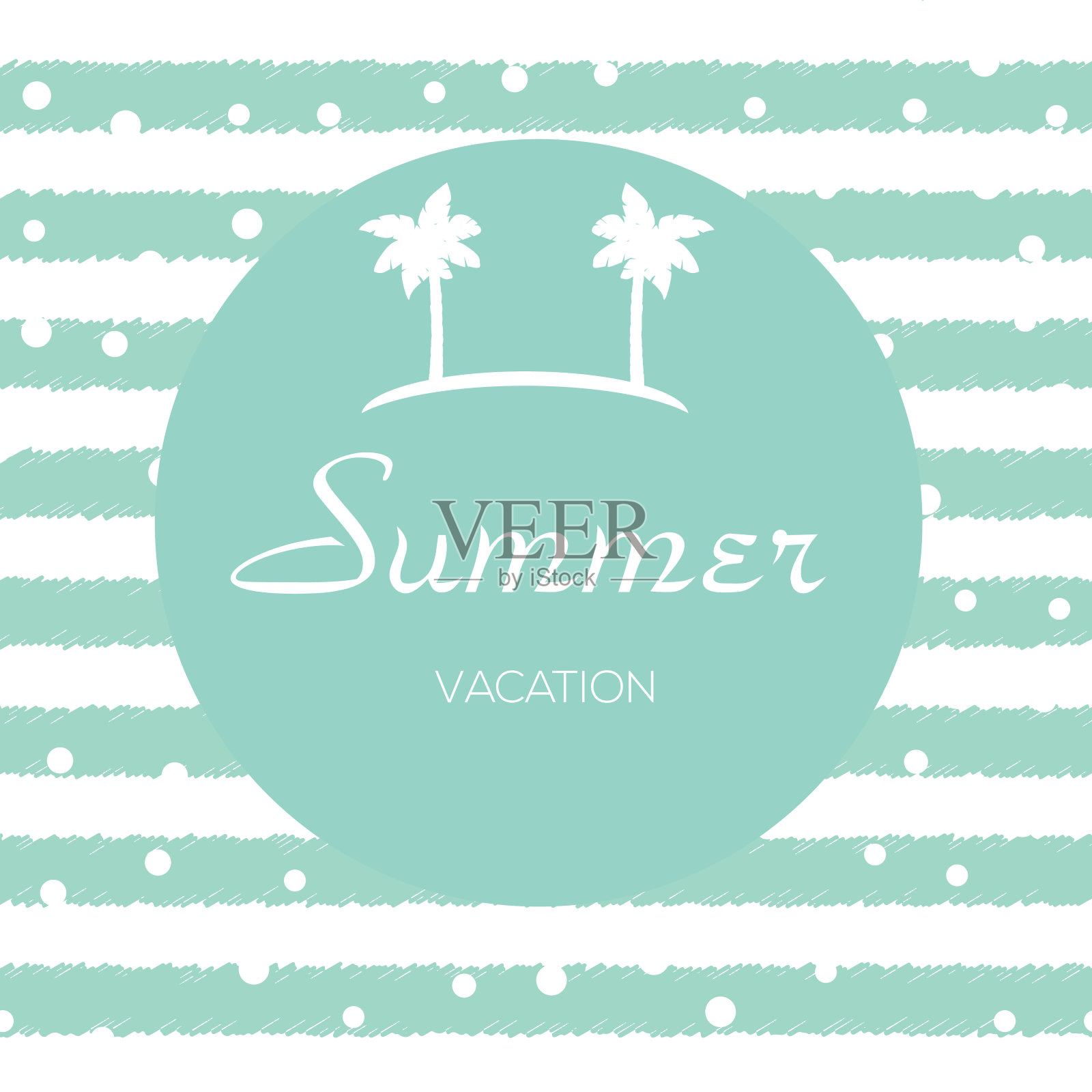 你好暑假背景。矢量图插画图片素材