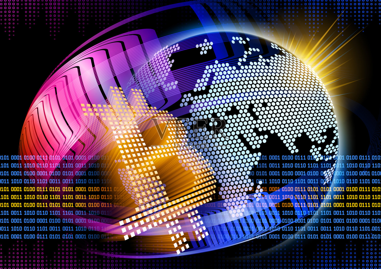 全球金融比特币插画图片素材