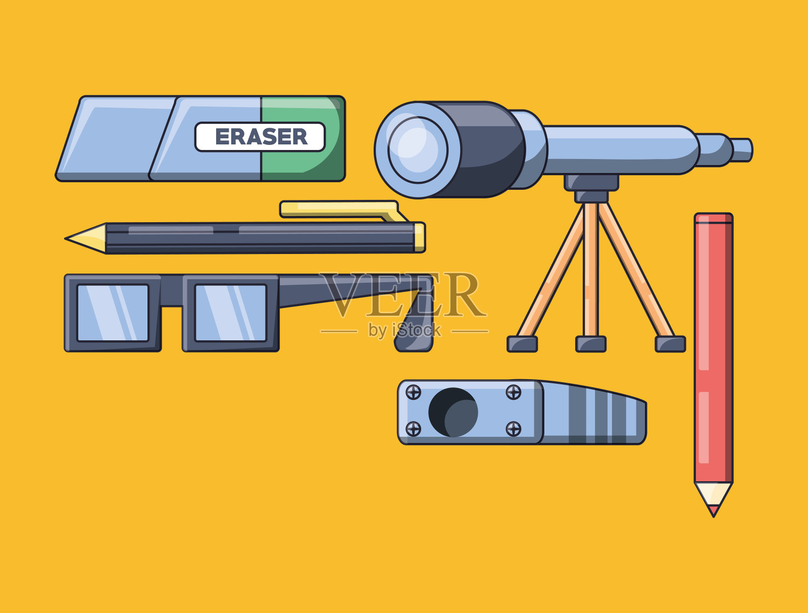 设计学院的对象插画图片素材