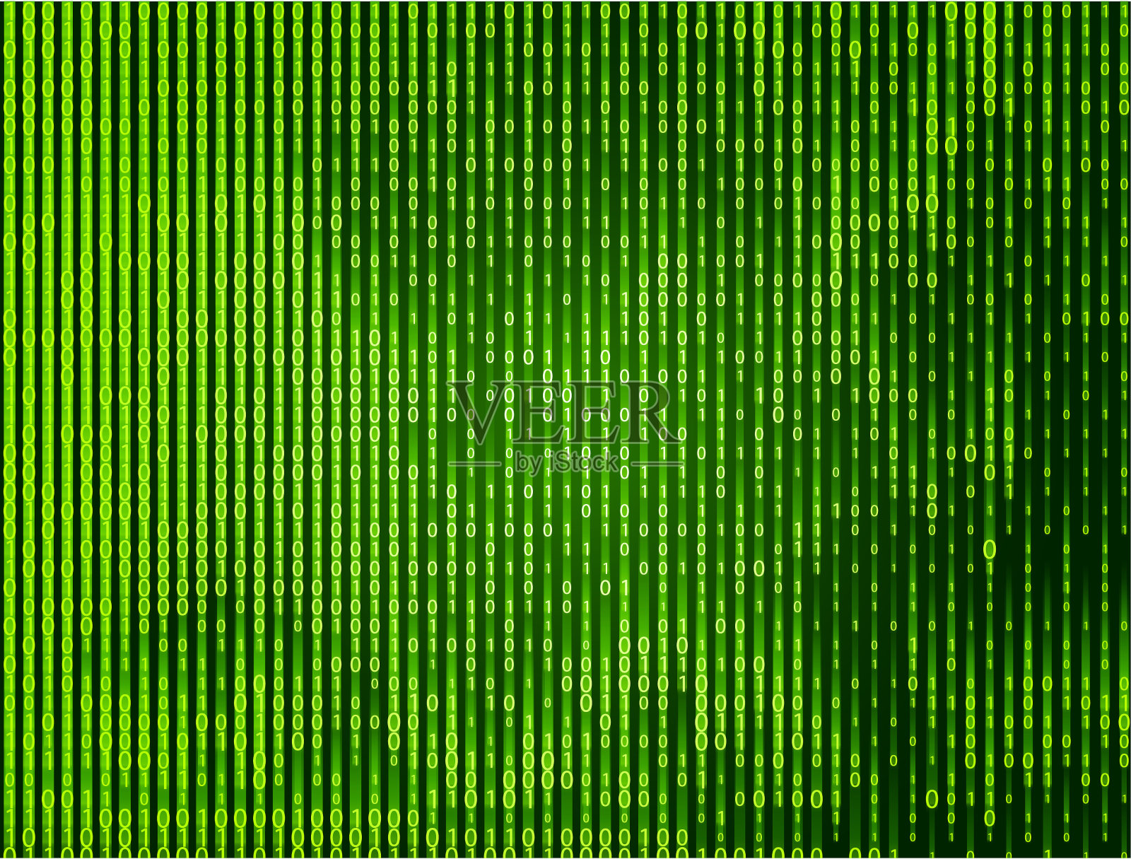 二进制零和一下降绿色矢量背景插画图片素材