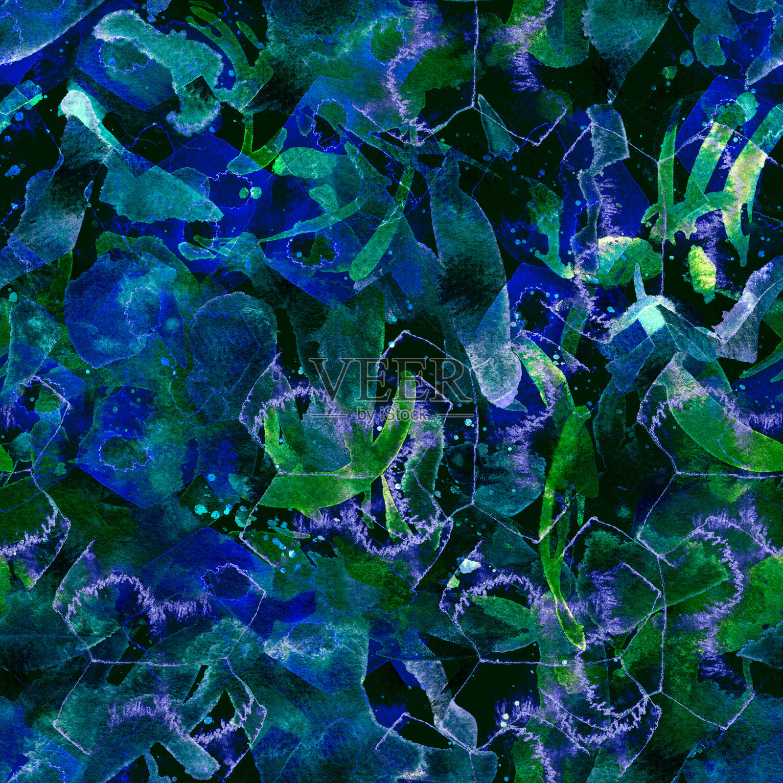 水彩民族无缝图案。插画图片素材