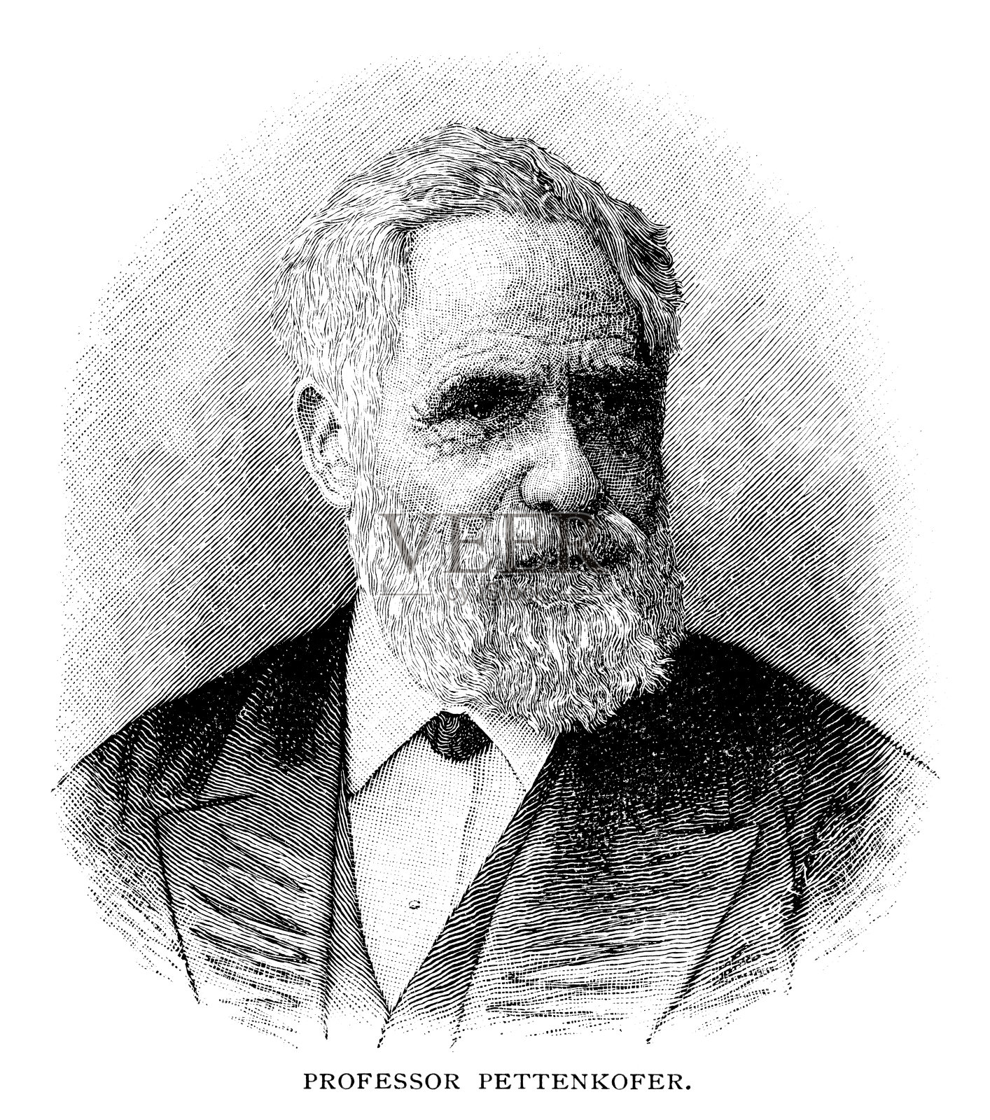 麦克斯·约瑟夫·冯·佩滕科弗教授插画图片素材