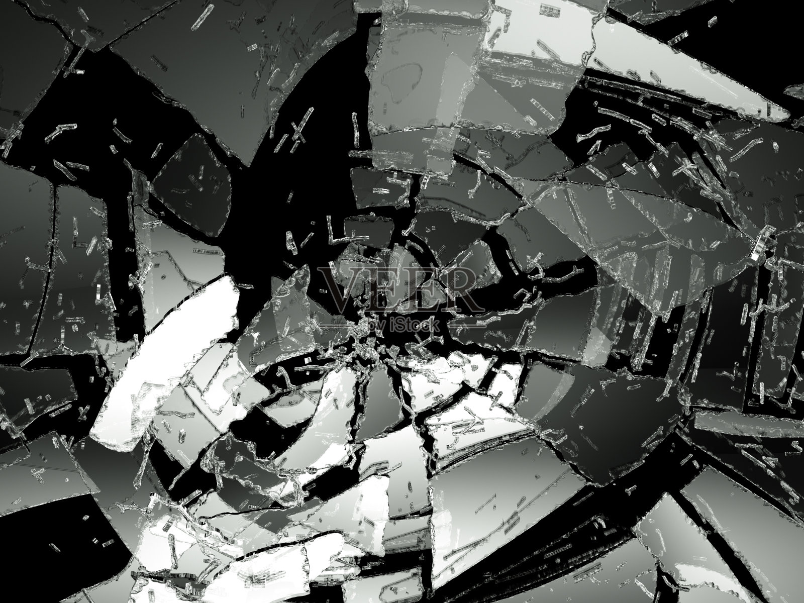 黑色玻璃破碎或破损照片摄影图片