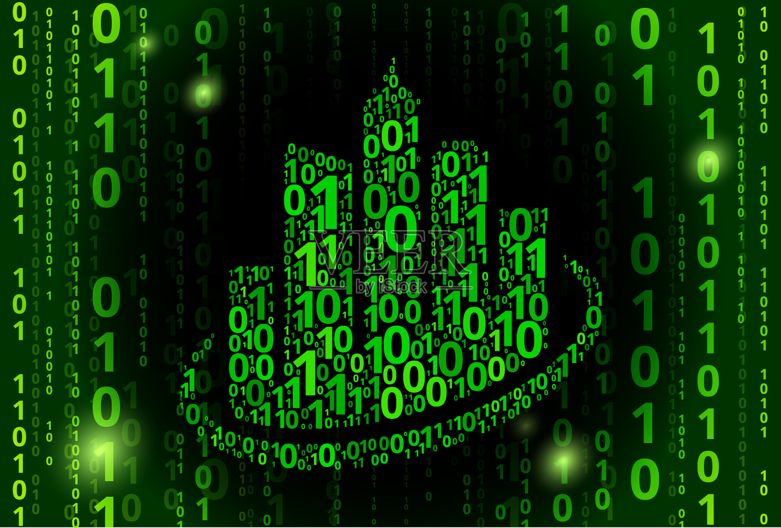 城市景观建筑二进制代码矢量模式背景插画图片素材