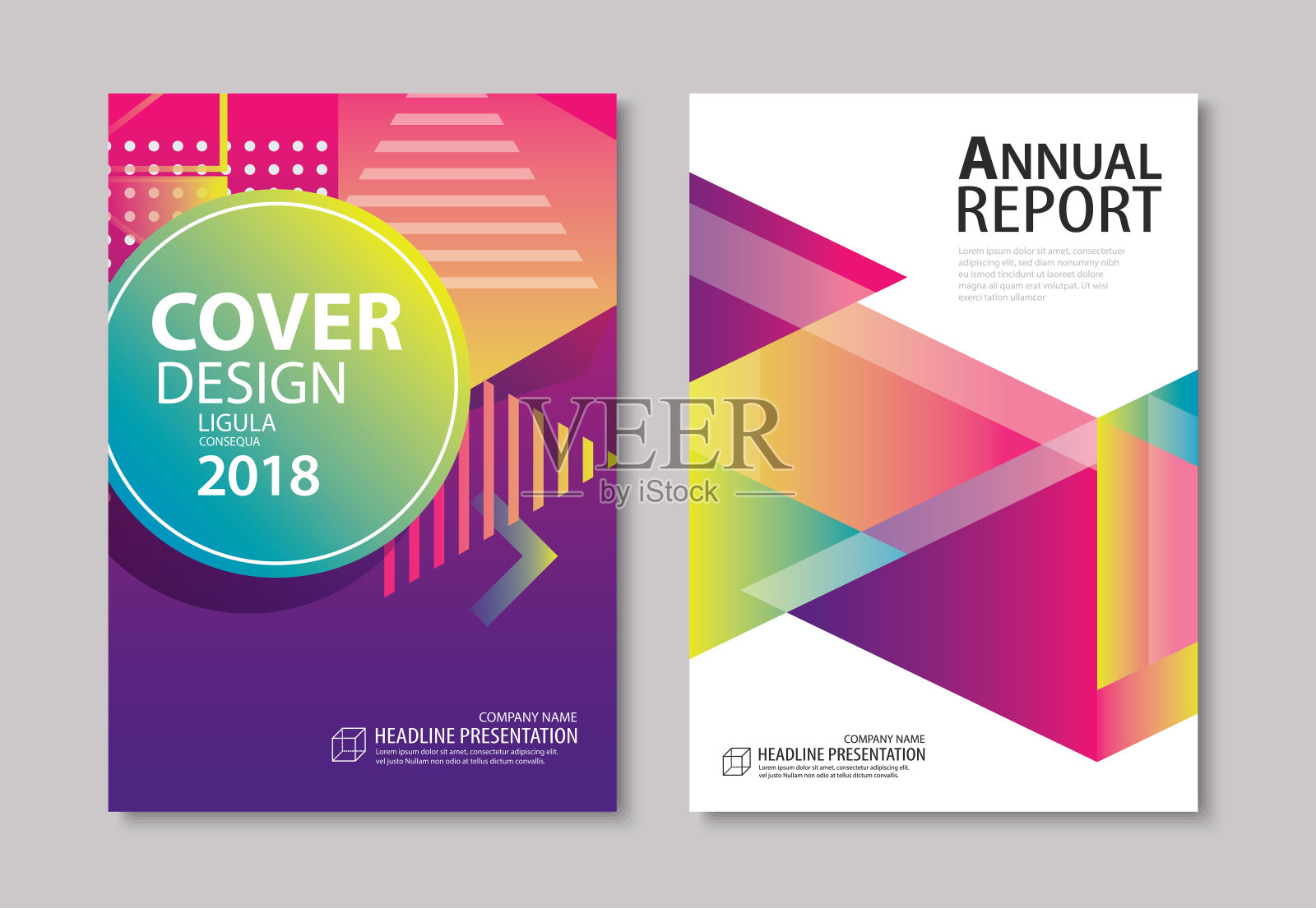 抽象梯度现代几何传单和海报设计模板的背景。用于宣传册，书籍封面，报告，公司，年度，商业，杂志，横幅。设计模板素材