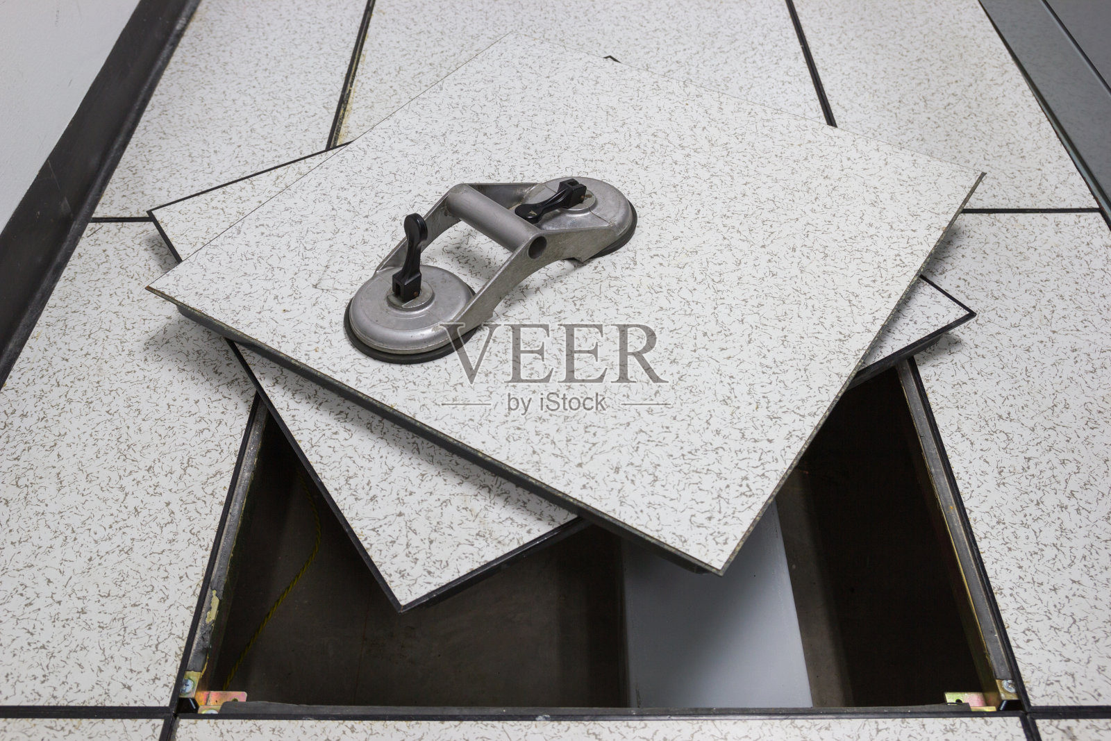 吸力提升器-工具平台-服务器室开放地板抬高地砖提升器照片摄影图片