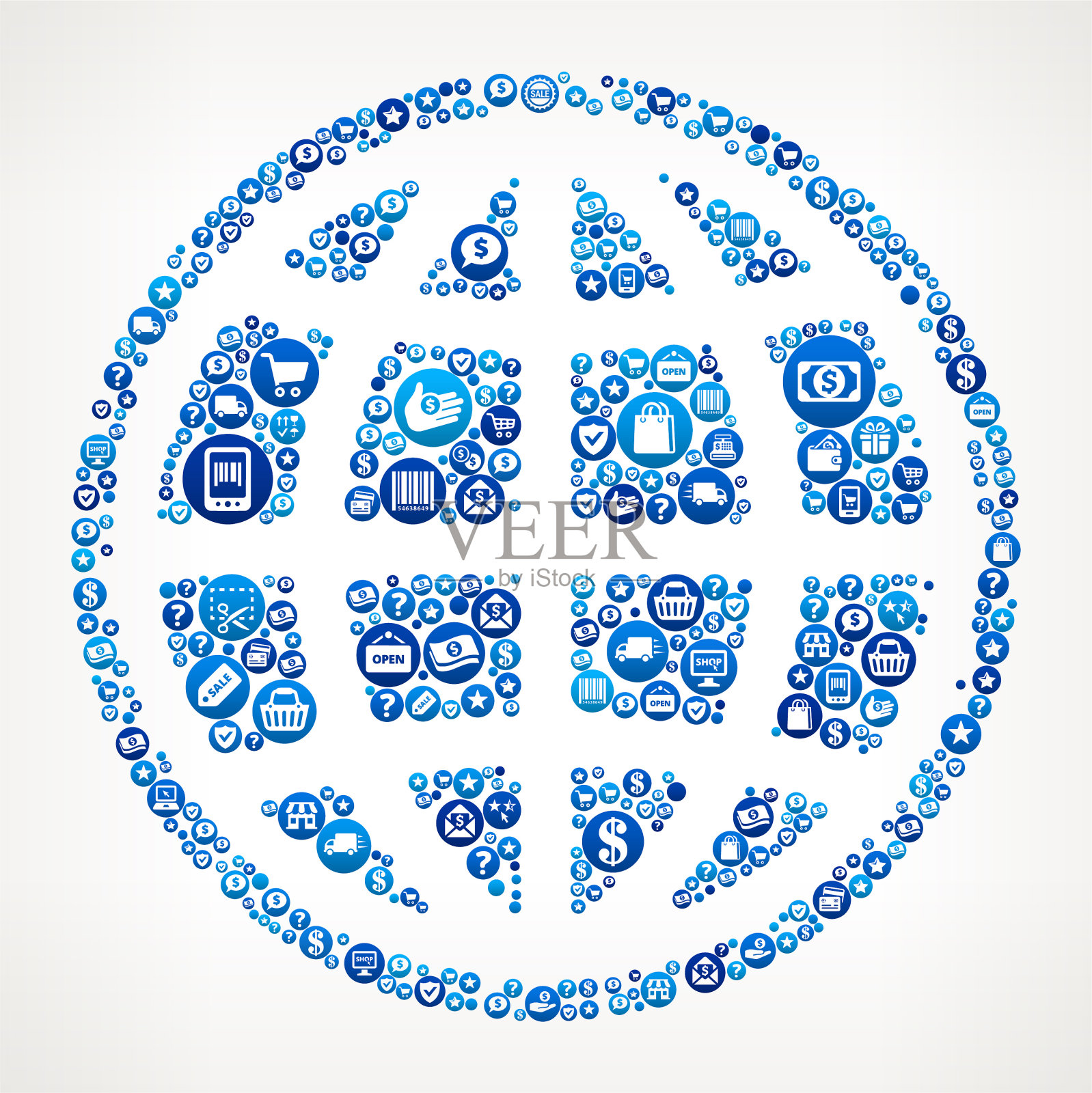 全球购物和电子商务背景模式插画图片素材