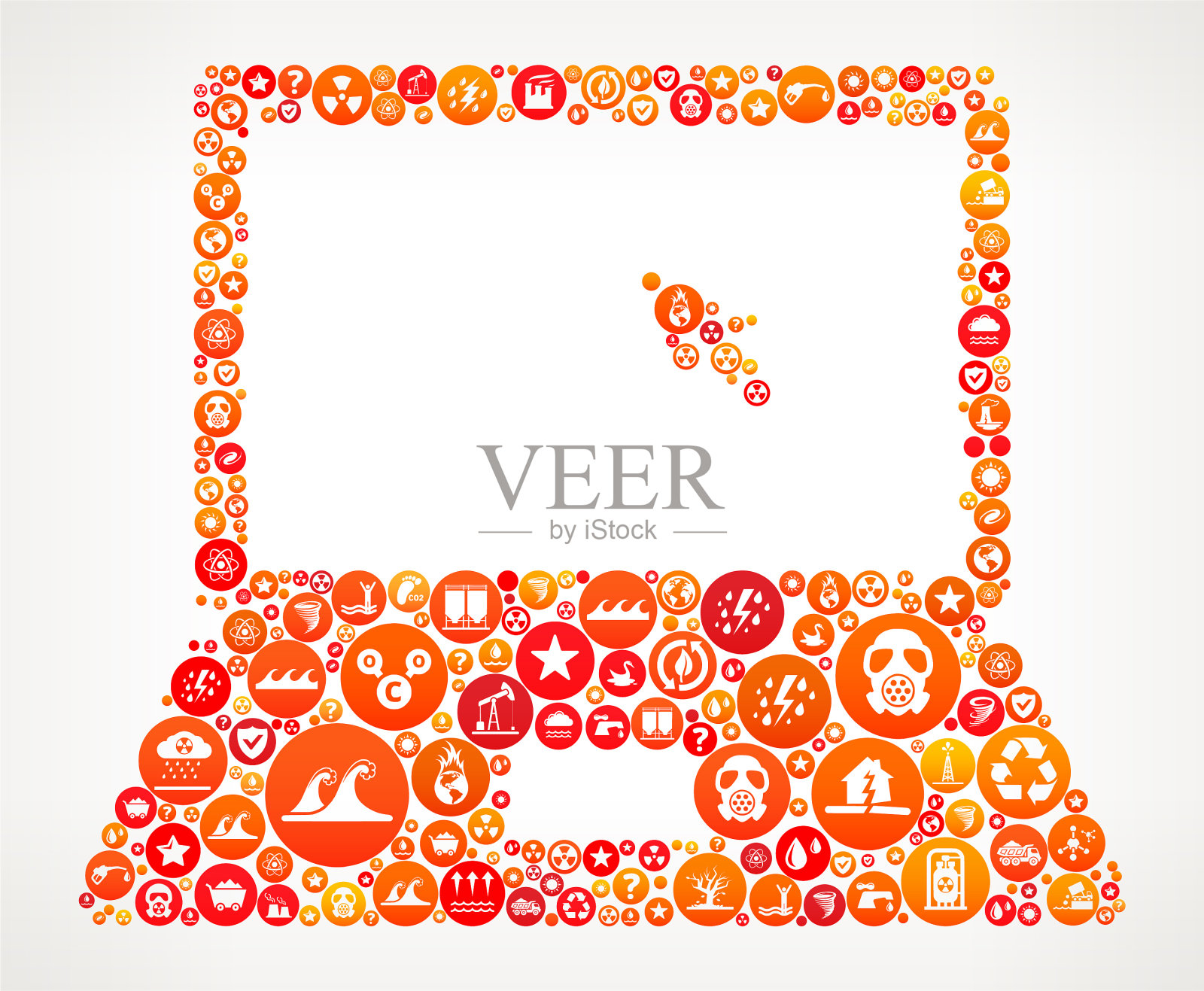 气候变化矢量图标图案笔记本电脑插画图片素材