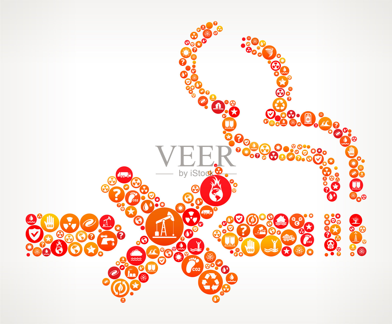 禁止吸烟，气候变化矢量图标图案插画图片素材