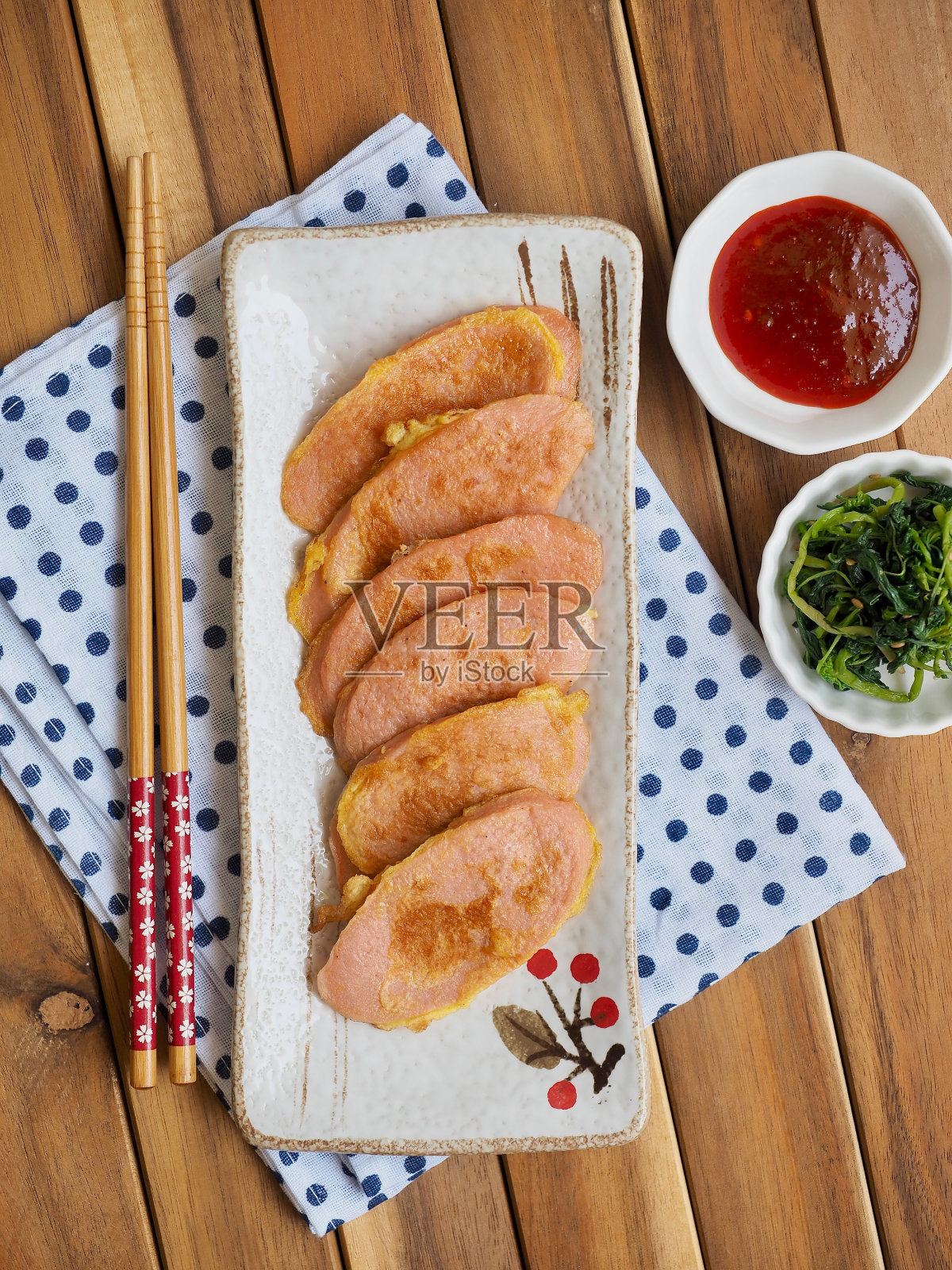 亚洲风格的香肠照片摄影图片