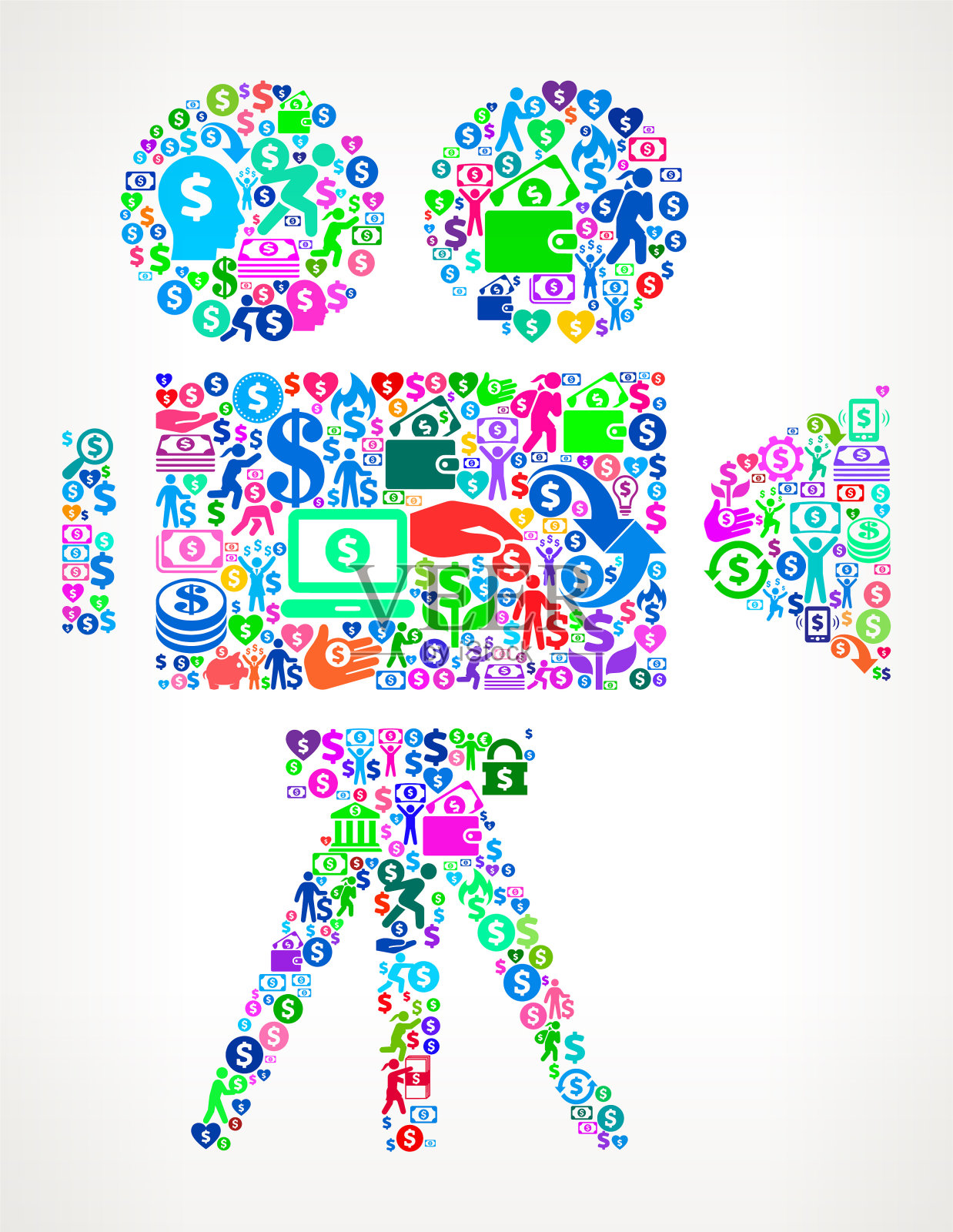 电影摄影机金钱矢量图标模式插画图片素材