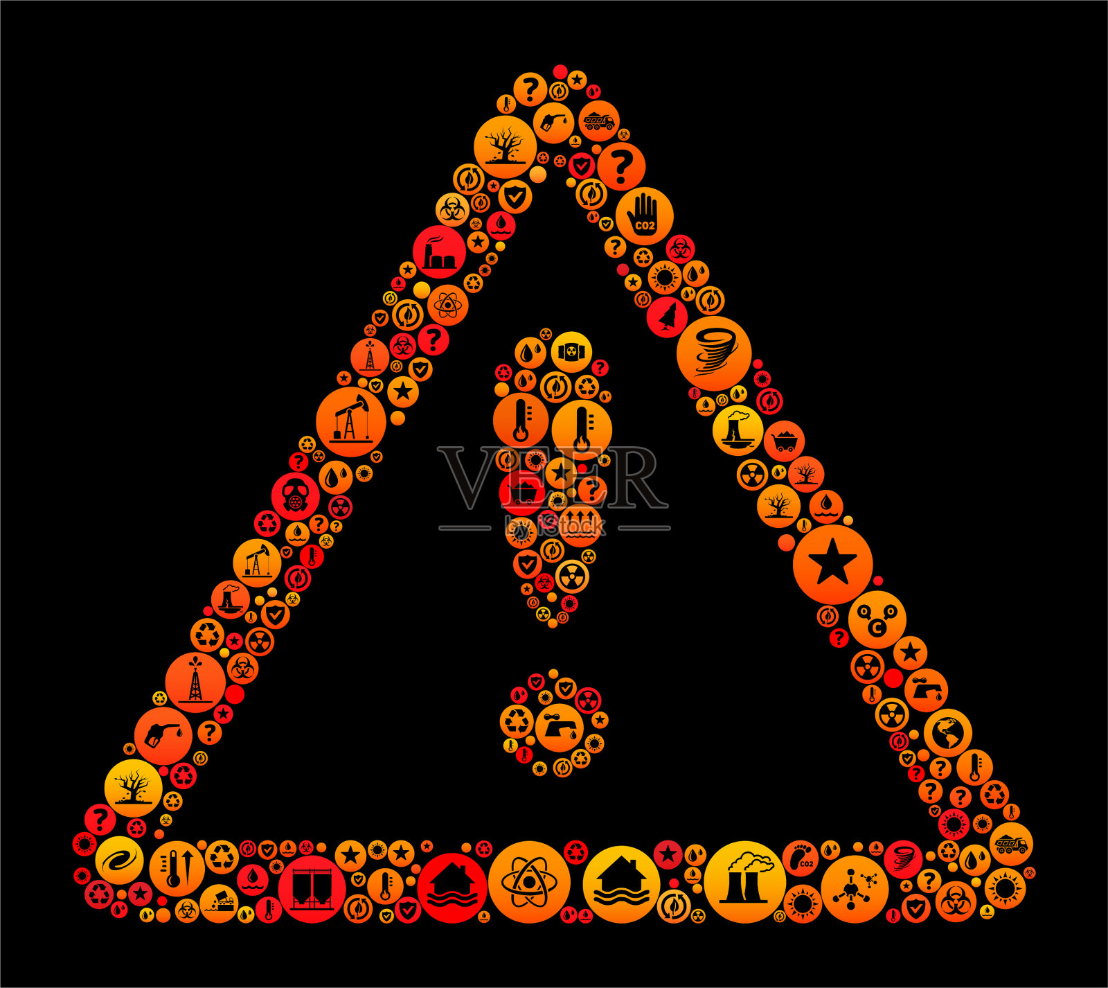 注意气候变化矢量图标图案插画图片素材