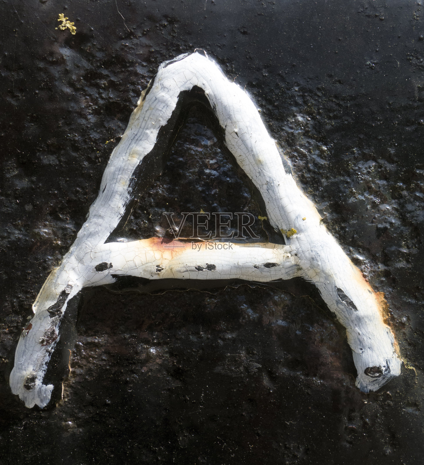 文字措词在破旧的州排版发现字母A照片摄影图片