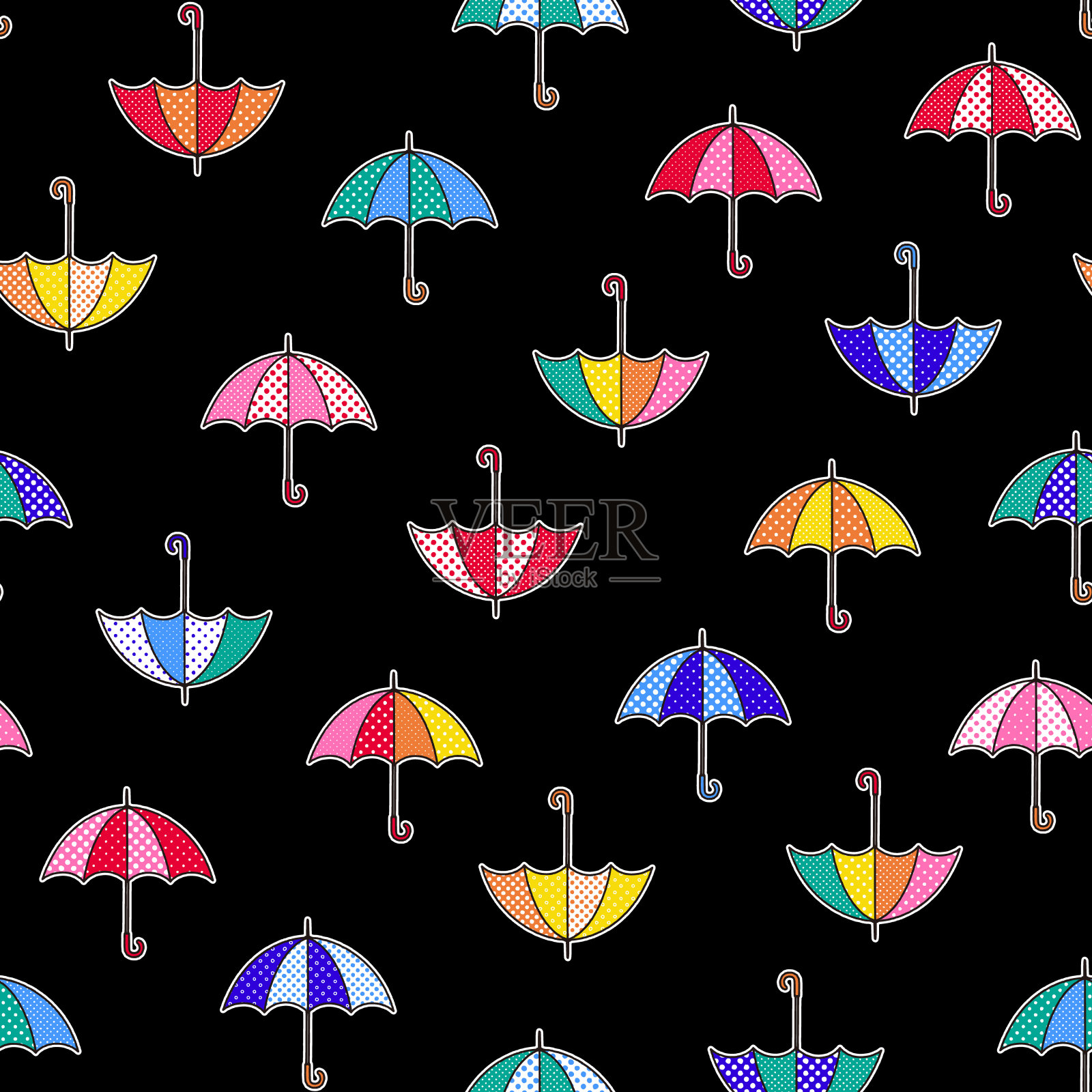 雨伞图案插画图片素材