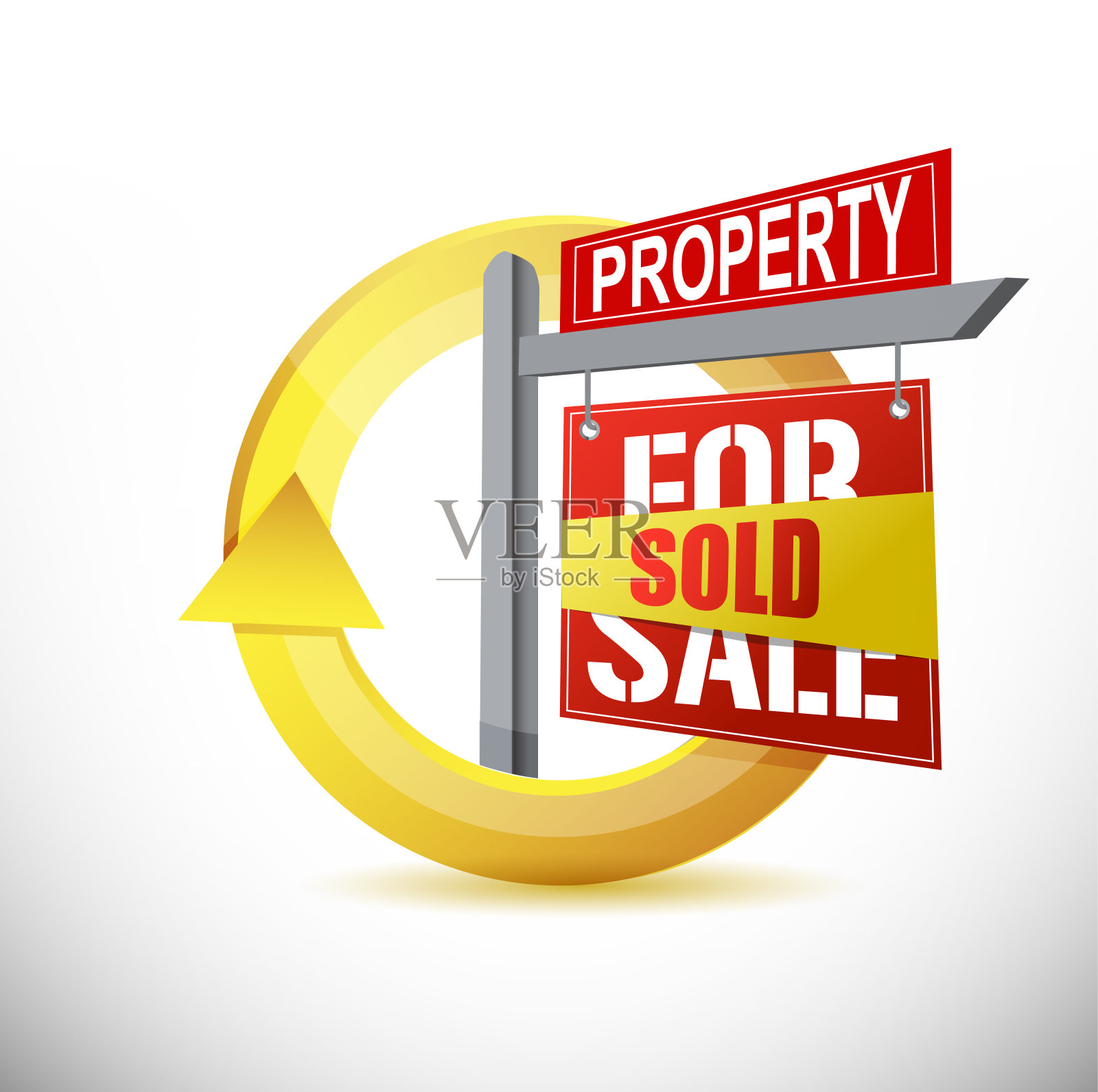 出售物业360设计概念插图设计的白色插画图片素材