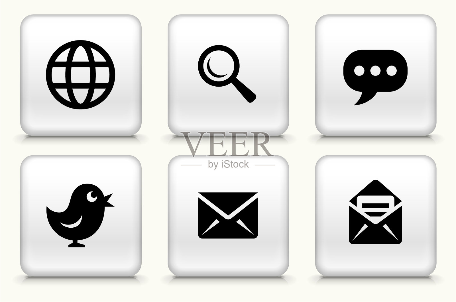 互联网通讯与技术。图标素材