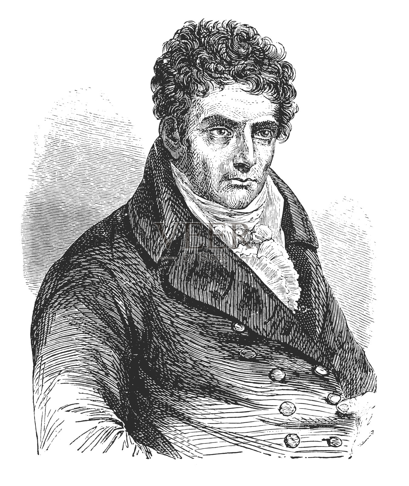 罗伯特。富尔顿插画图片素材