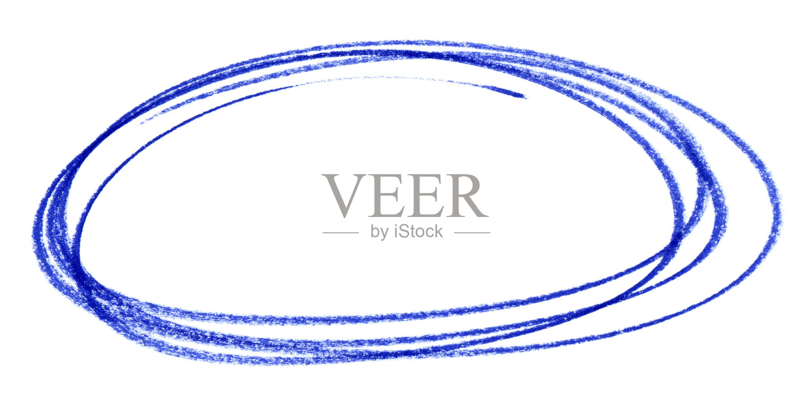 矢量蓝色笔刷描边帧孤立在白色背景插画图片素材