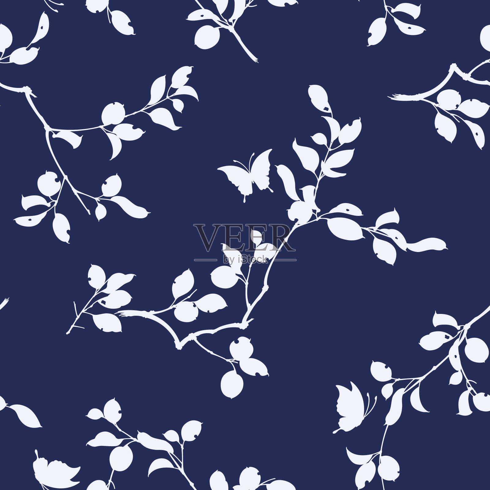 日式树叶图案插画图片素材