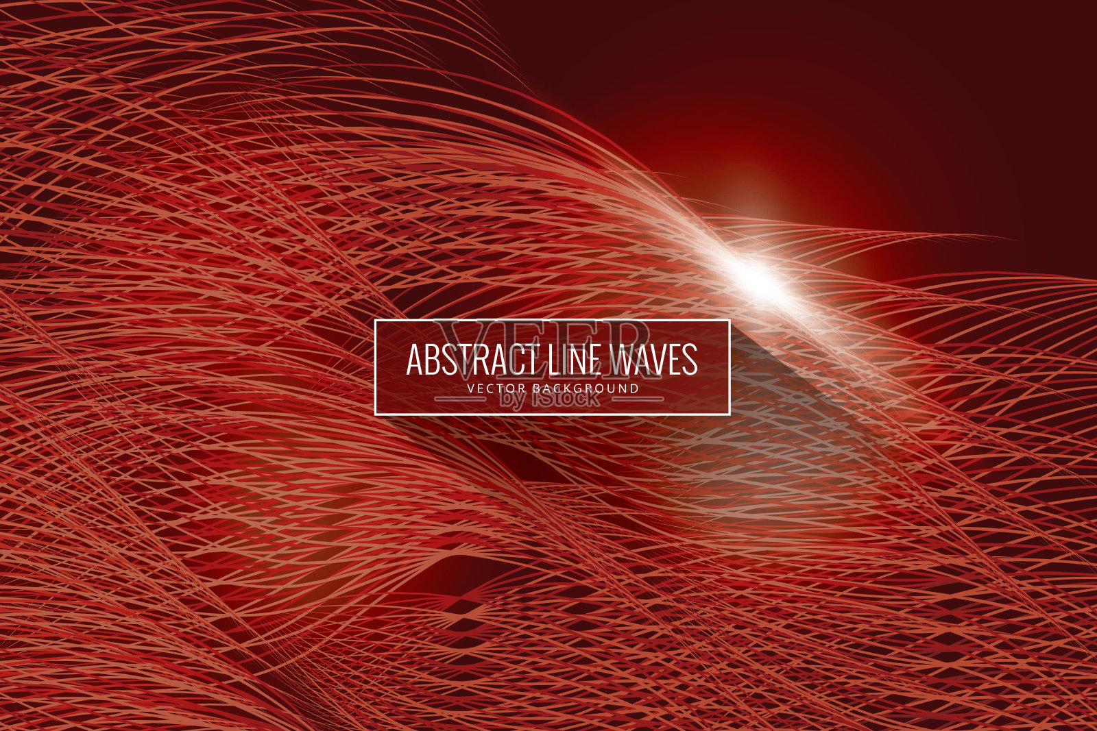 抽象背景与彩色动态波，线和粒子插画图片素材