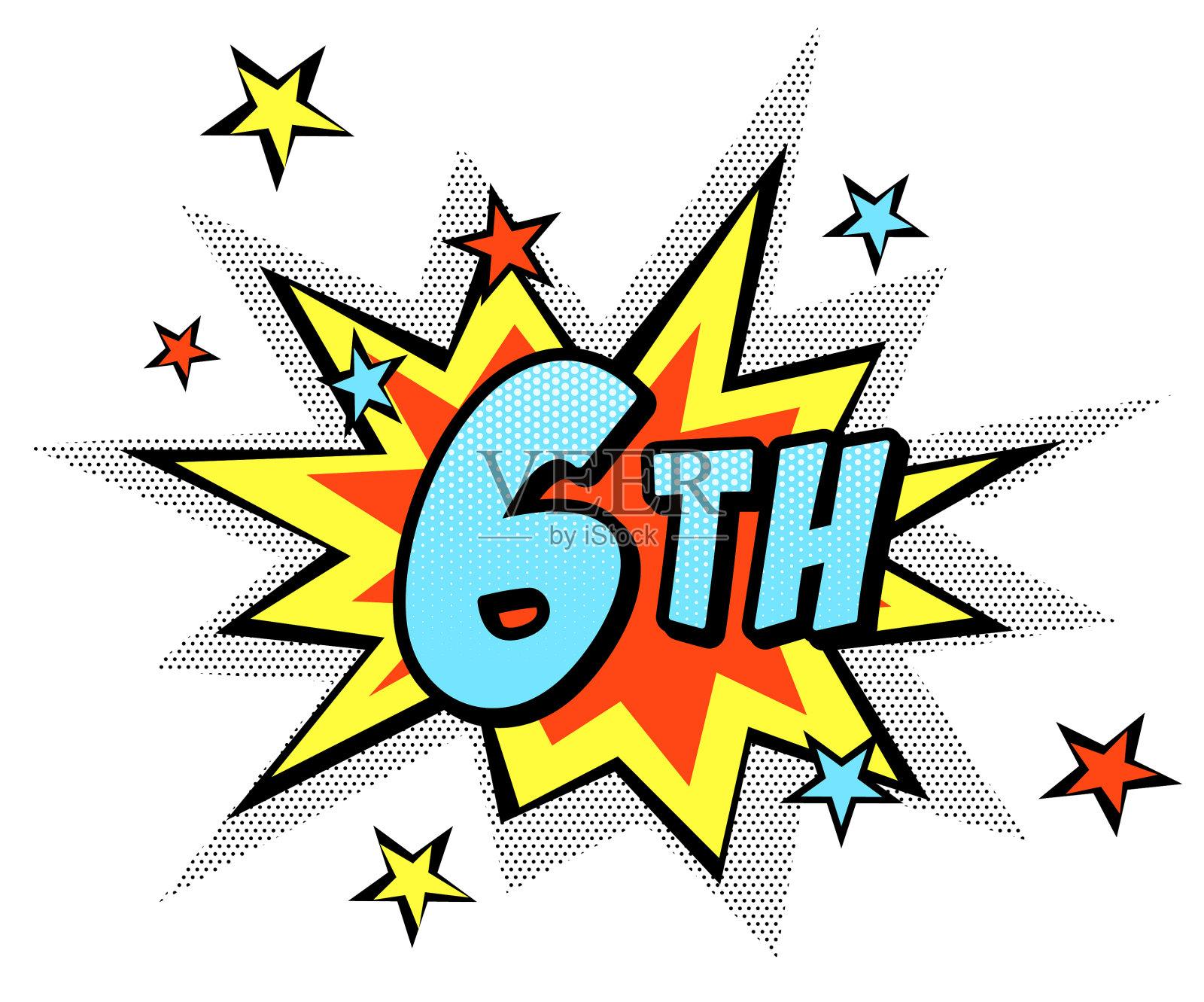 第六复古海报矢量图插画图片素材