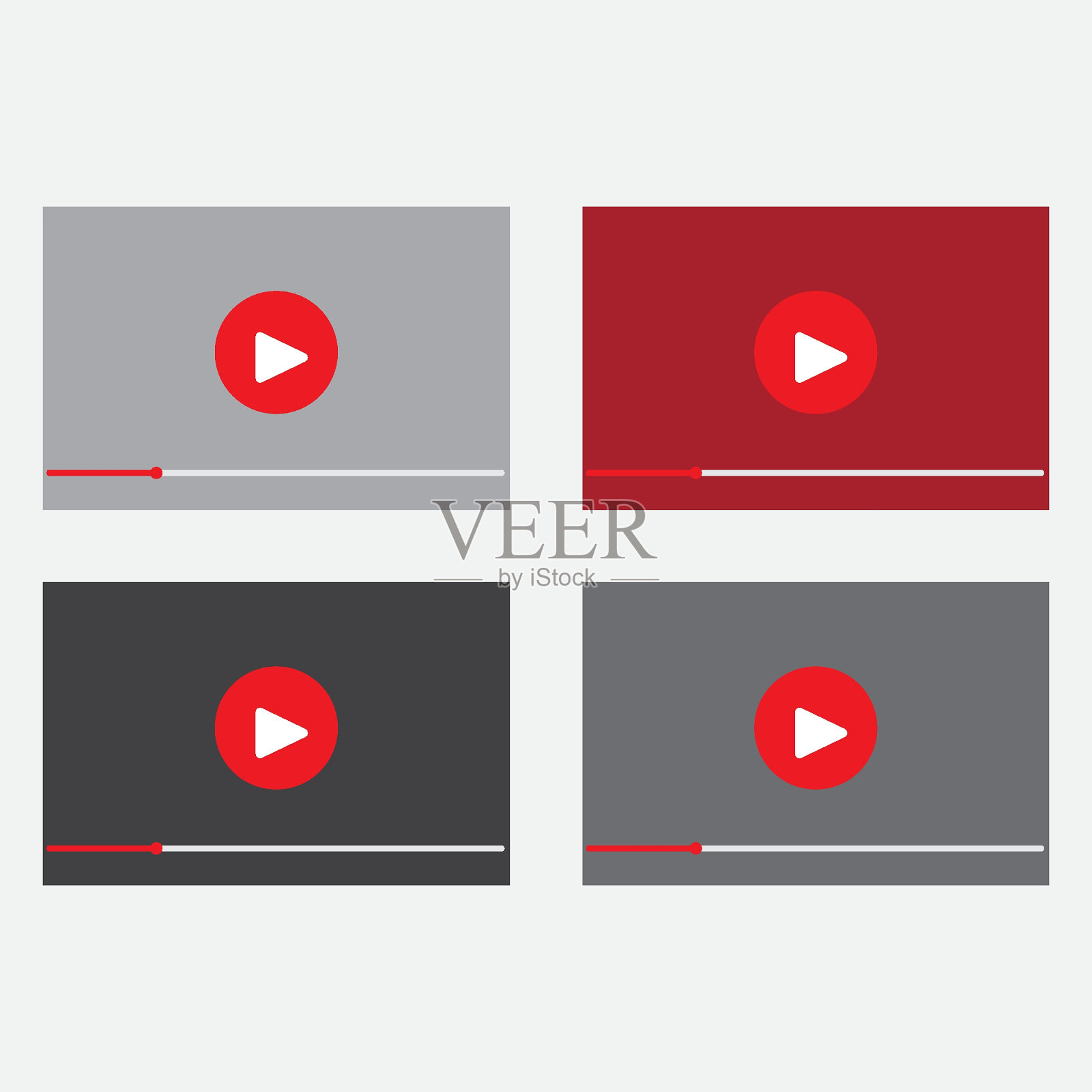 视频播放器icons.vector插画图片素材