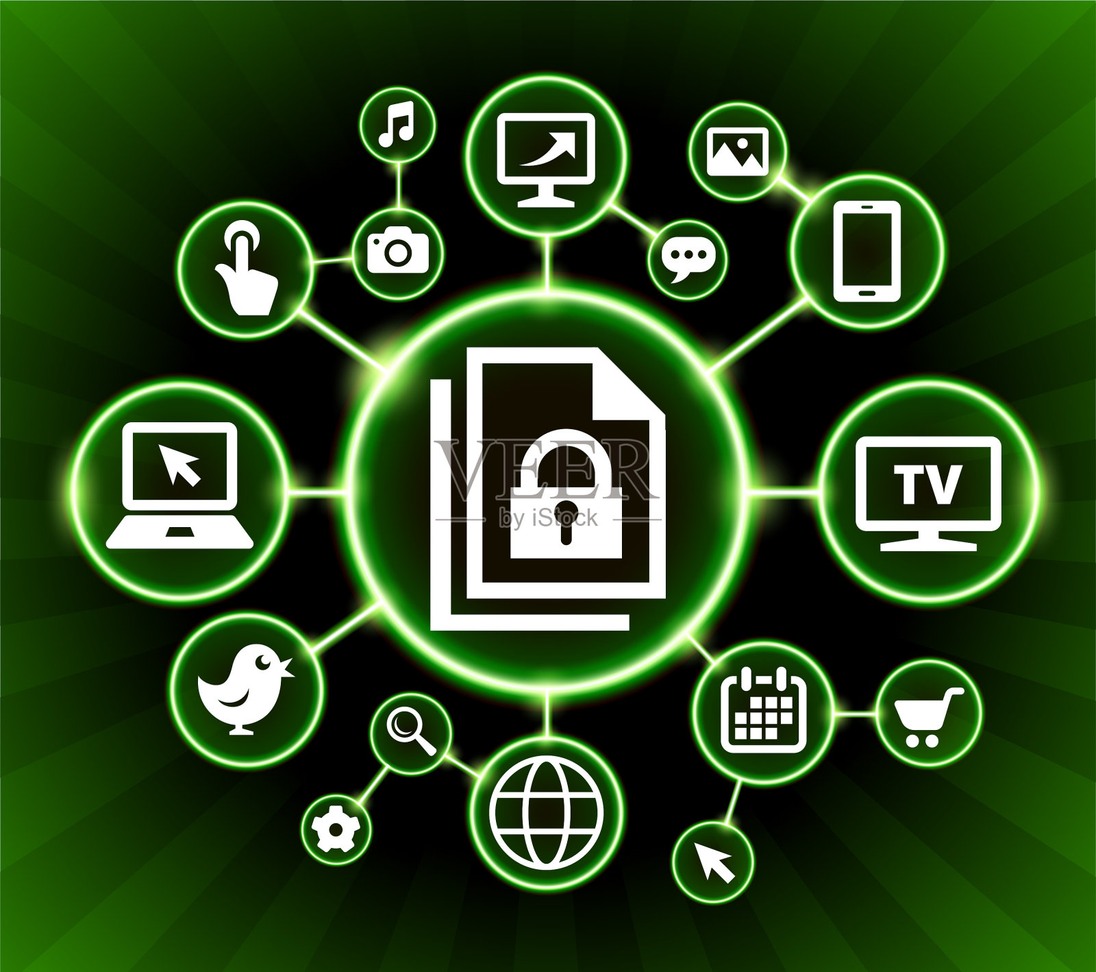 安全文件互联网通信技术暗按钮背景插画图片素材