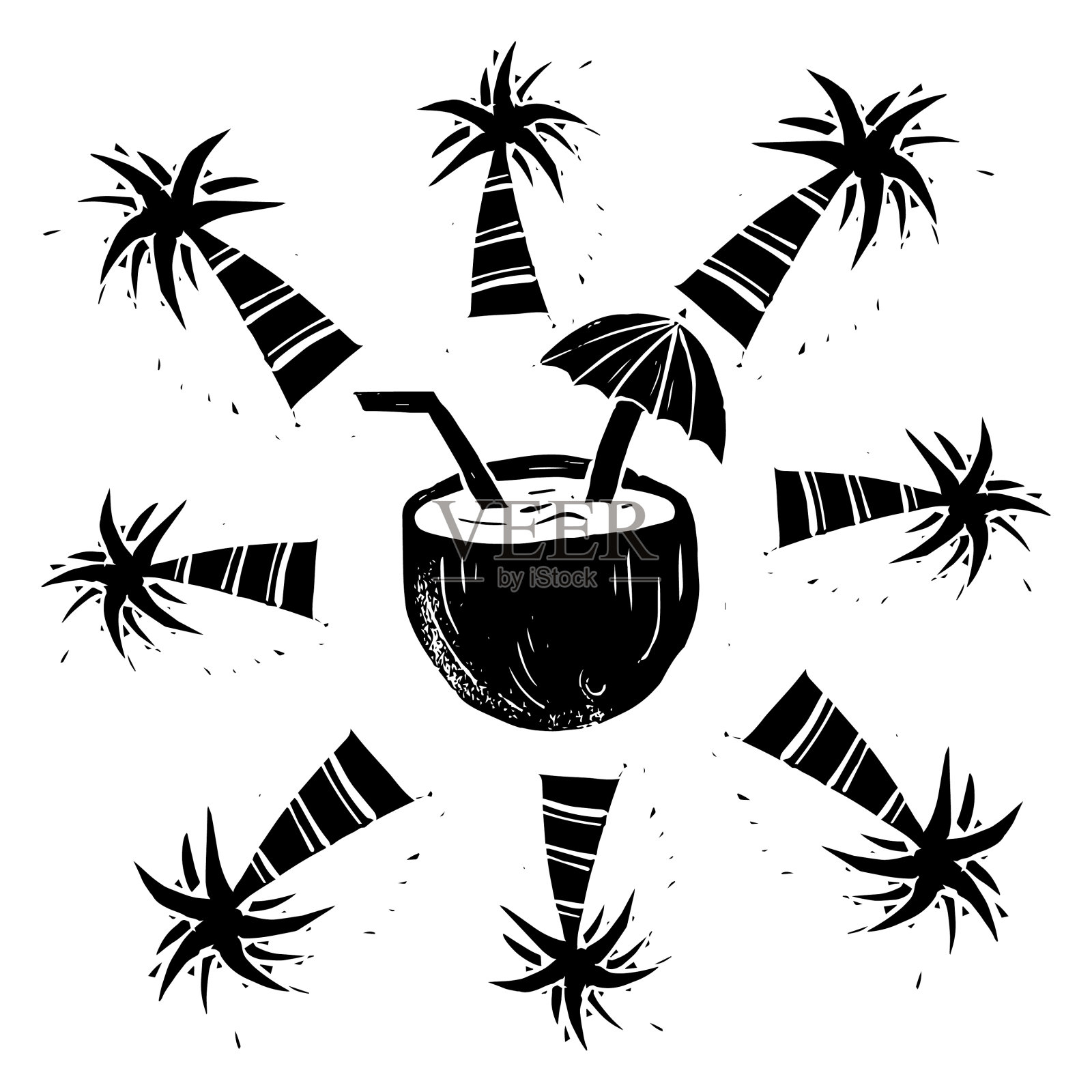 手工浮雕邮票插画图片素材