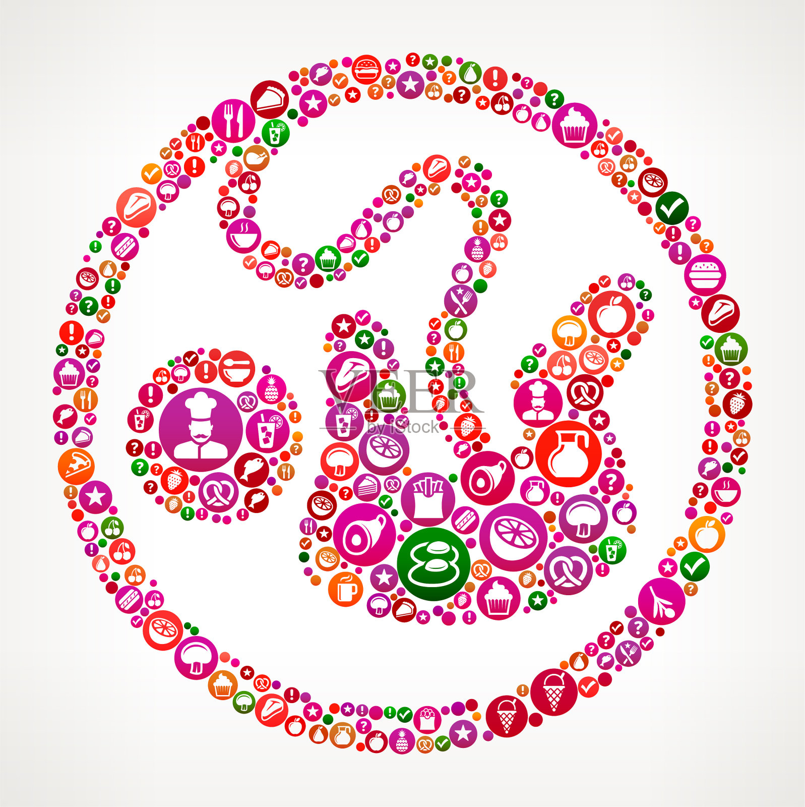 胎儿食物和饮食矢量图标背景插画图片素材