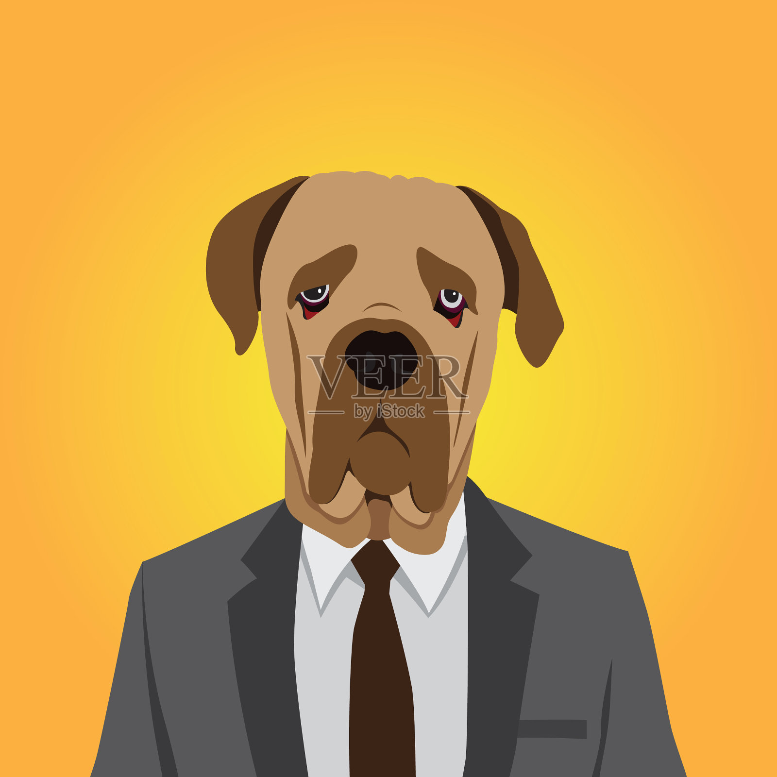 狗狗打扮插画图片素材