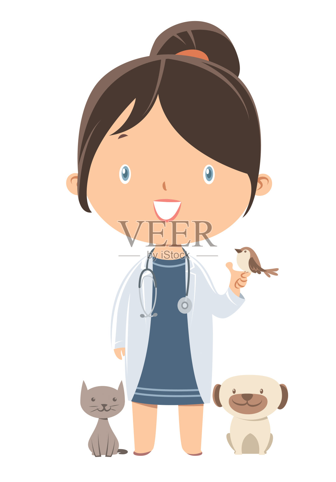 兽医插画图片素材