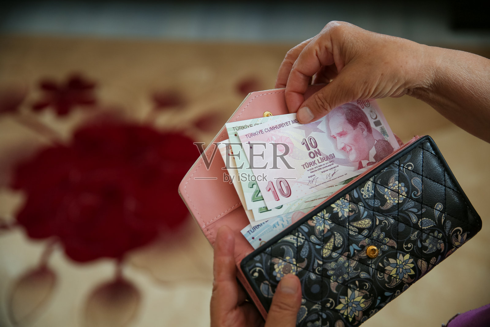 土耳其货币，钱，现金，里拉，照片摄影图片