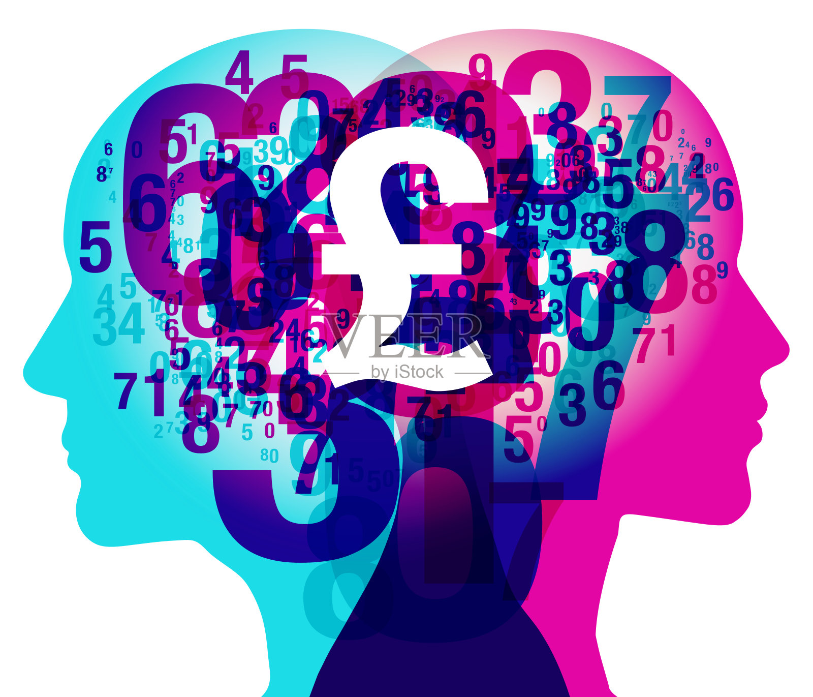 Mind Numbers——英镑的货币符号插画图片素材