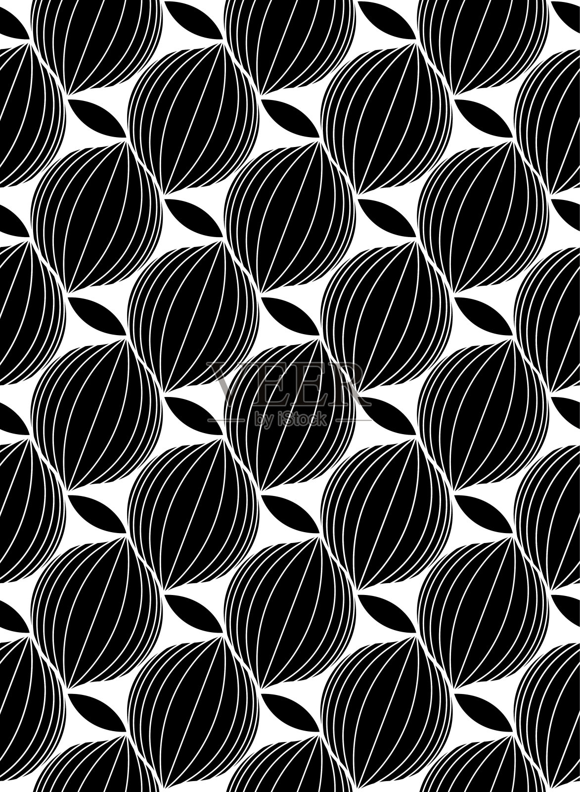 无缝矢量抽象几何单色现代图案。黑色，白色和灰色。插画图片素材