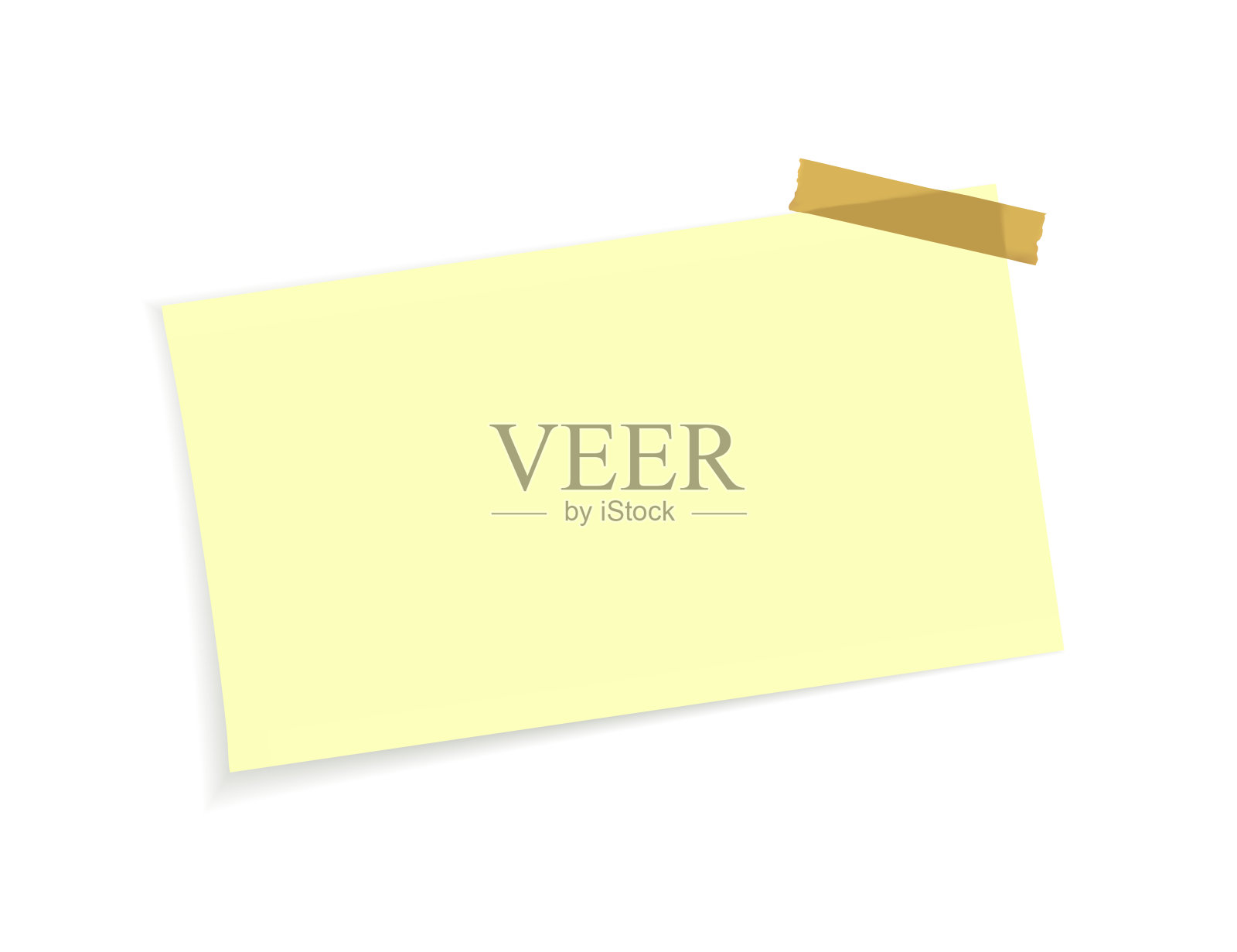 用胶带粘着的横格纸纸条。矢量图插画图片素材