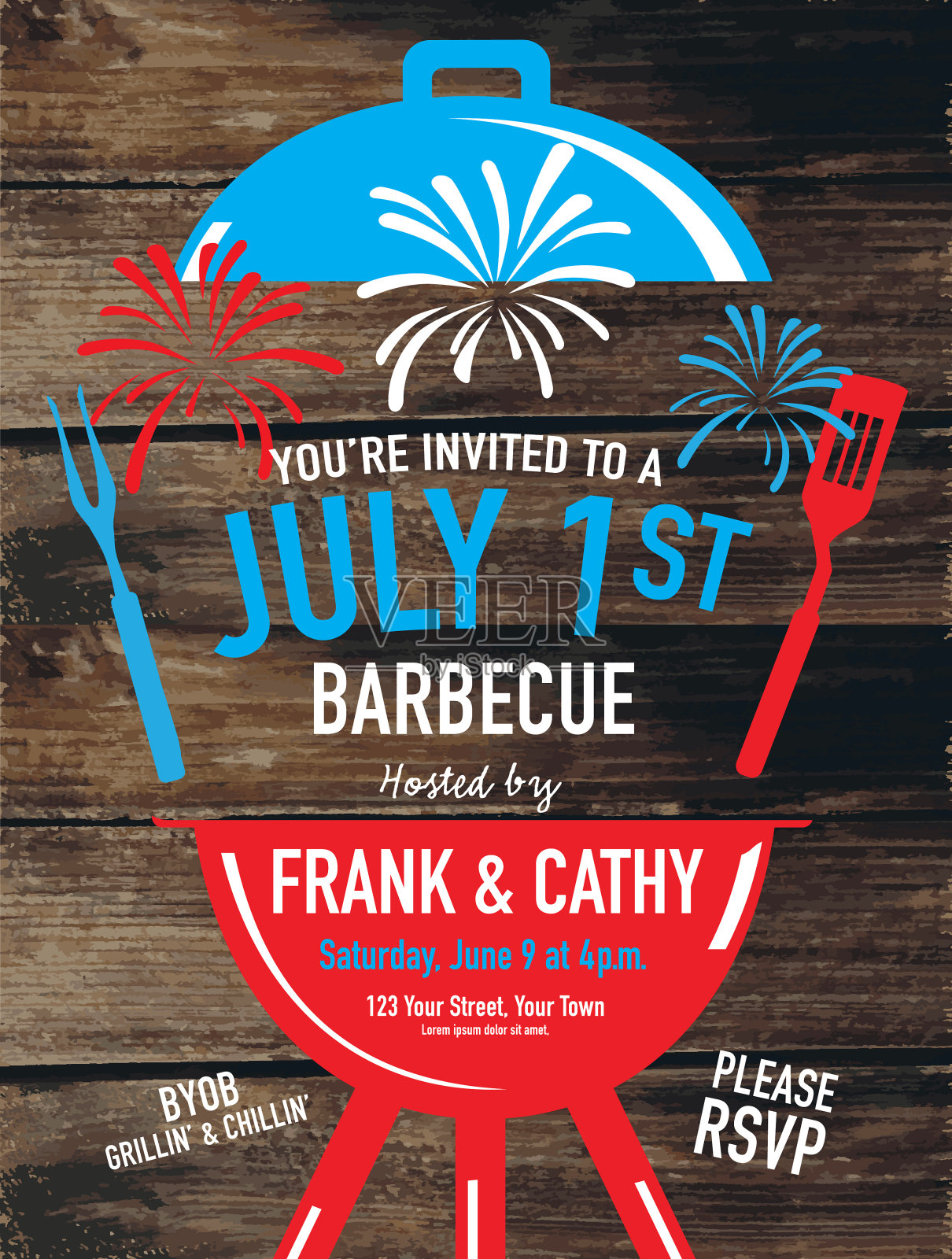 烧烤邀请设计模板设计模板素材