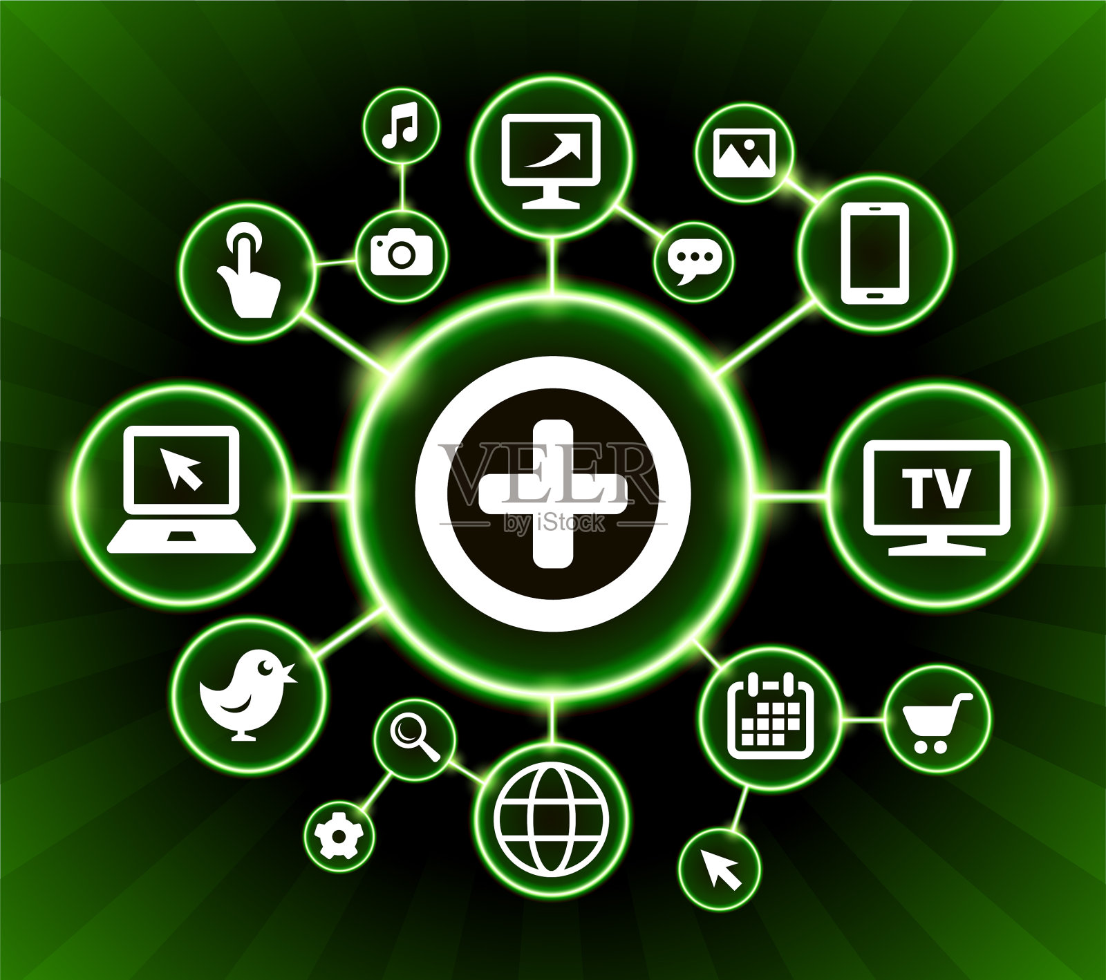 添加互联网通信技术暗按钮背景插画图片素材