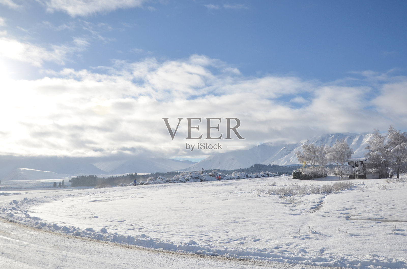 新西兰特卡波湖美丽的冬季景色照片摄影图片