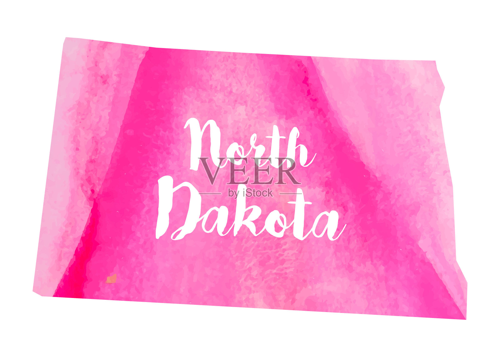 水彩北达科他州插画图片素材