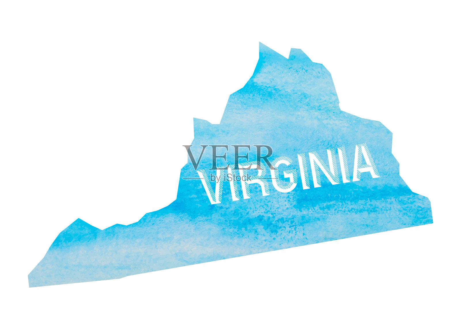 水彩弗吉尼亚插画图片素材