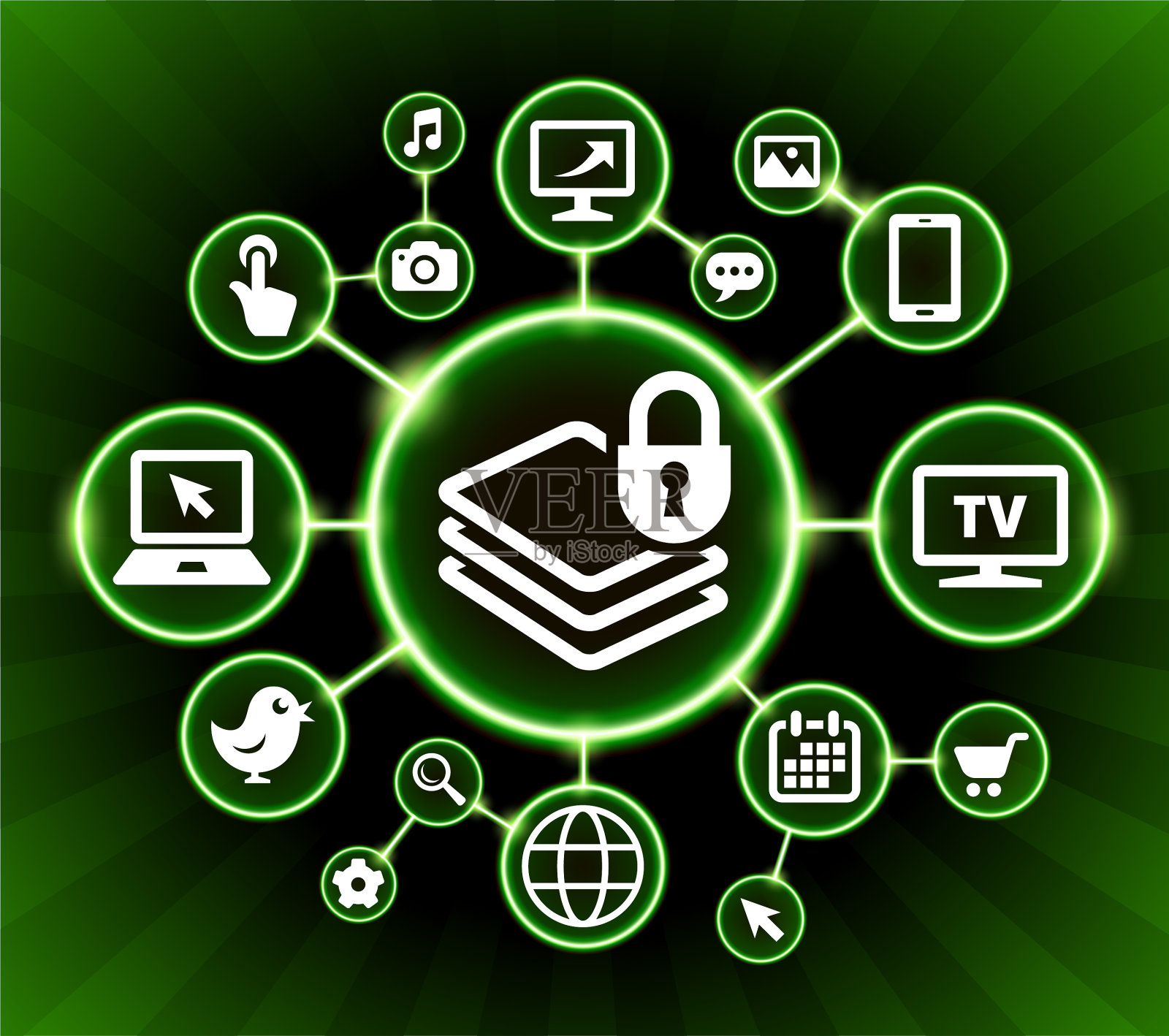 文件保护互联网通信技术暗按钮背景插画图片素材