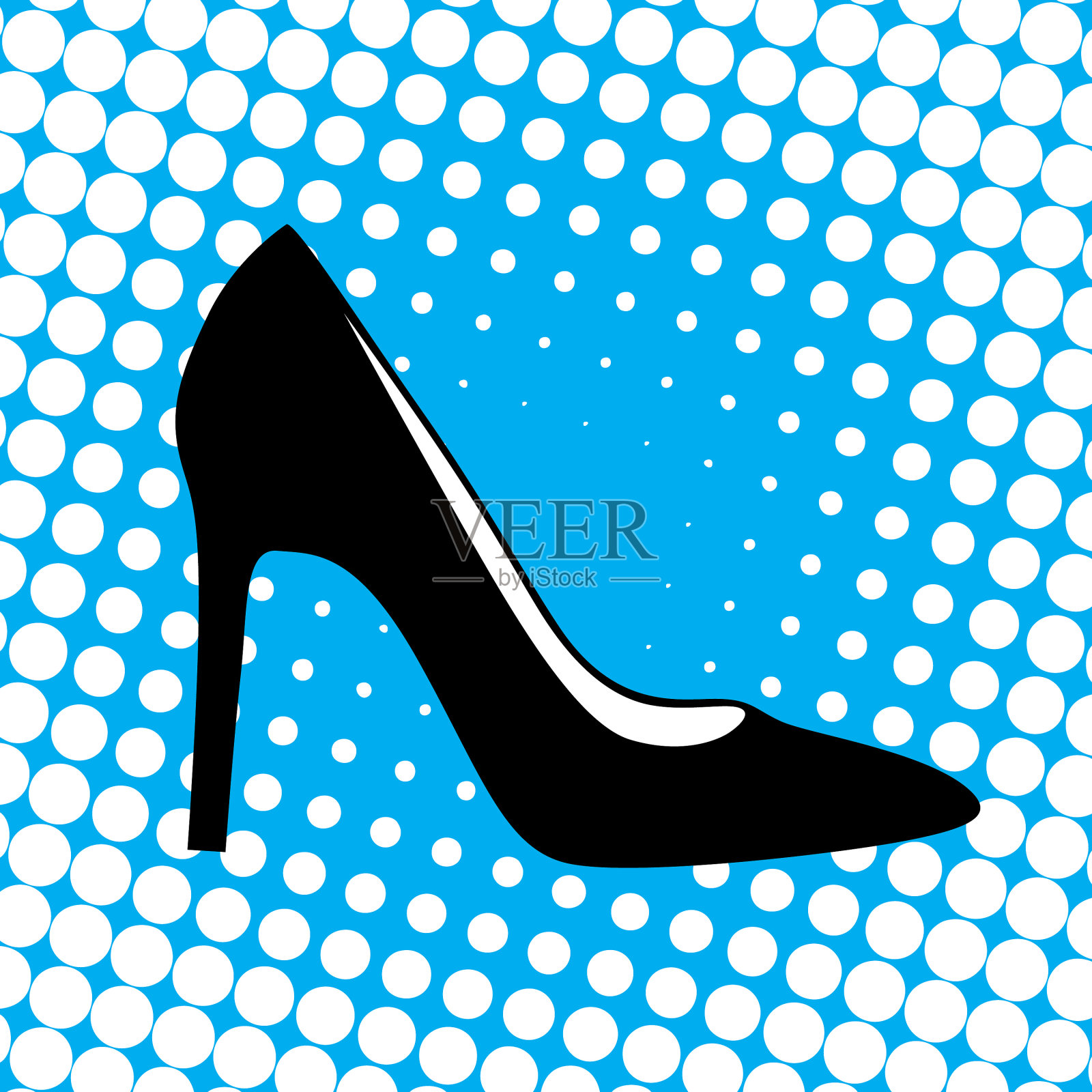 半色调高跟鞋图标插画图片素材